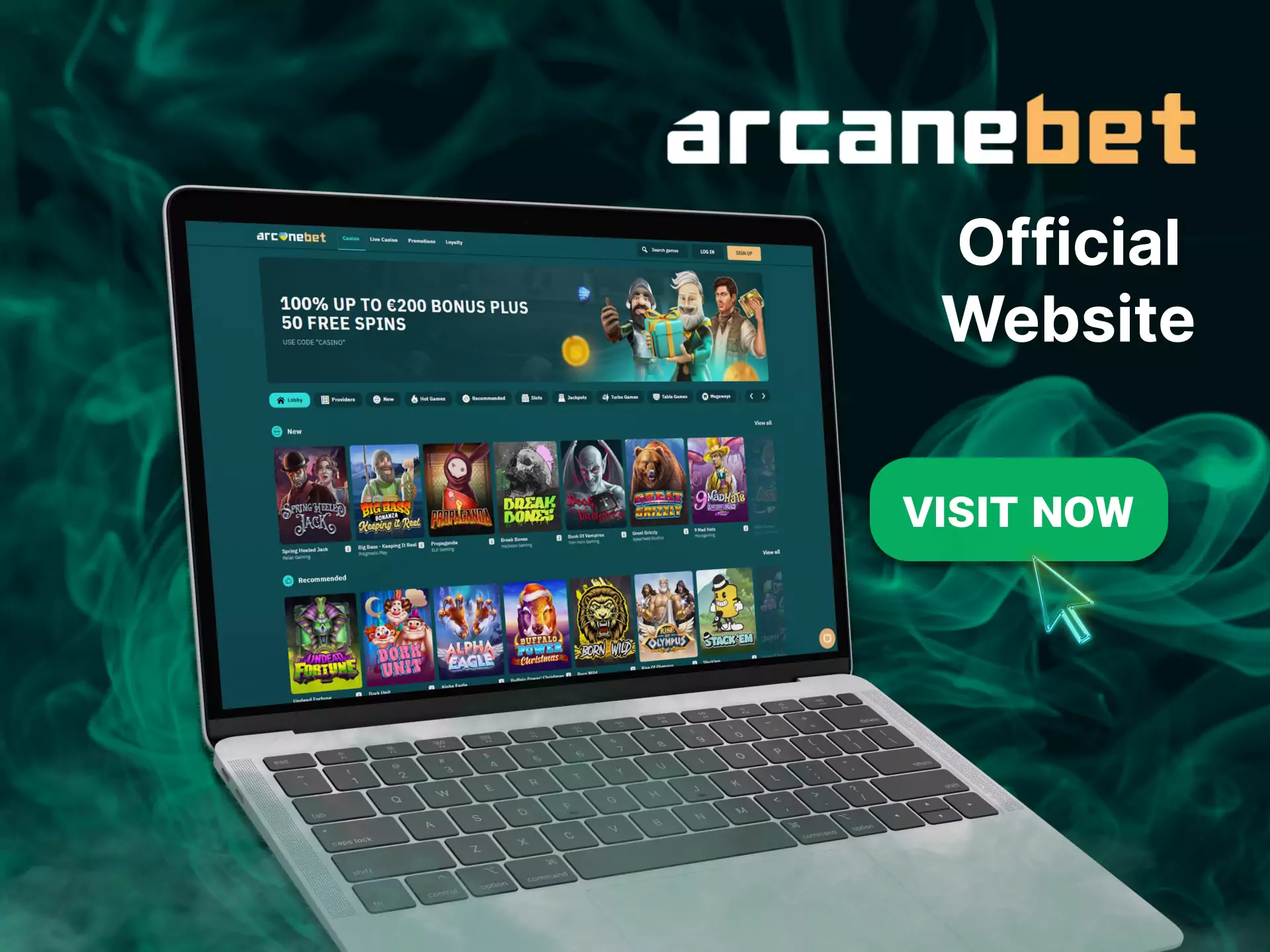The official website of Arcanebet offers many convenient features and options.