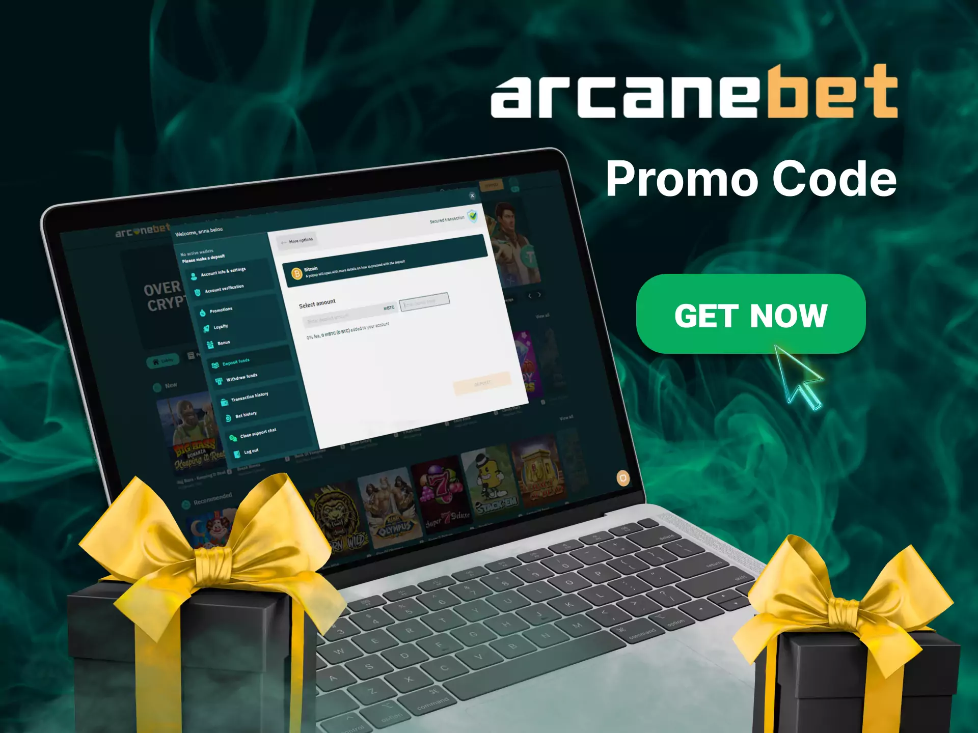 Use the special promo code Arcanebet, get the benefit.