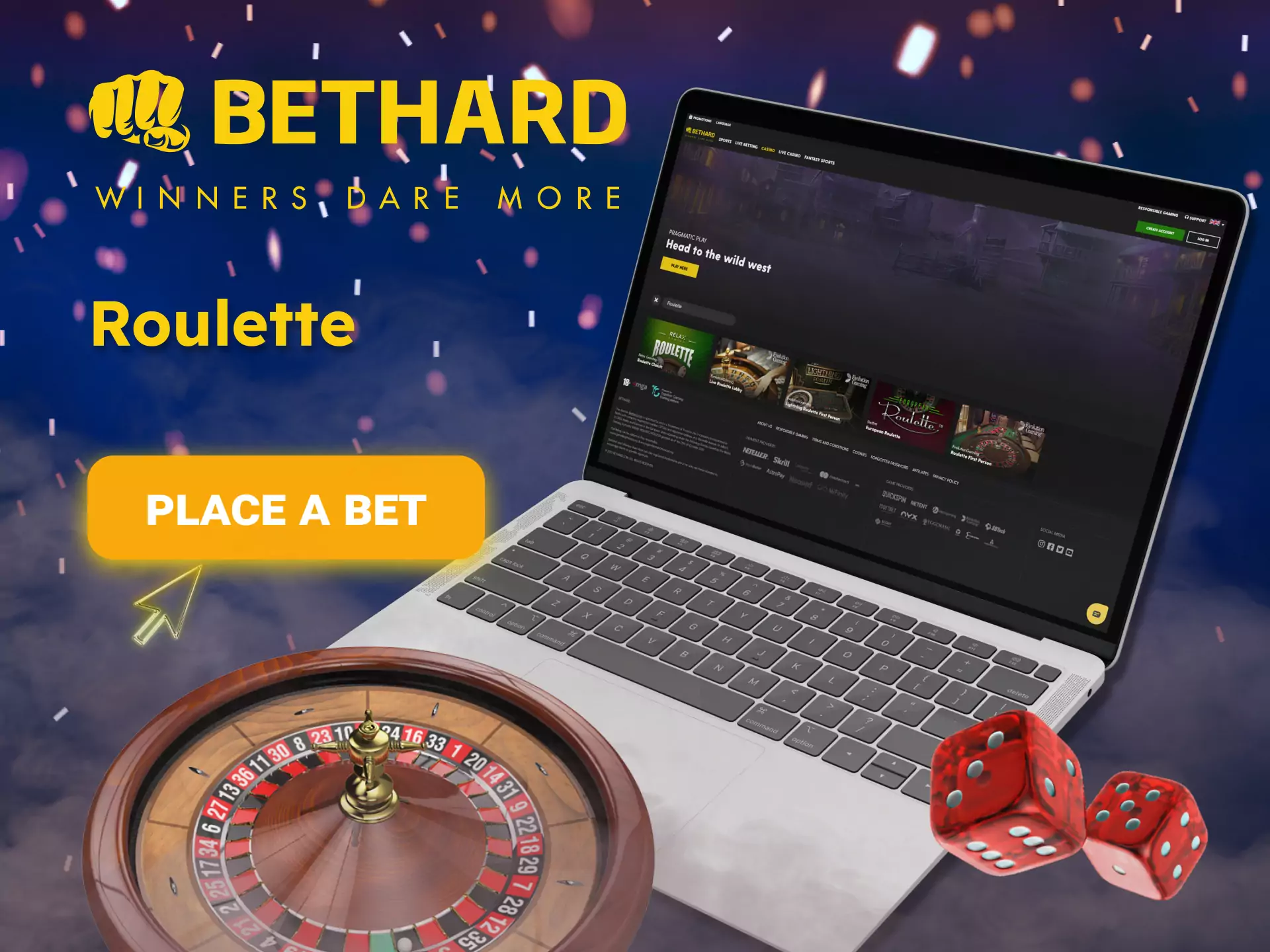 Place a bet on your favorite number in a roulette game with Bethard.