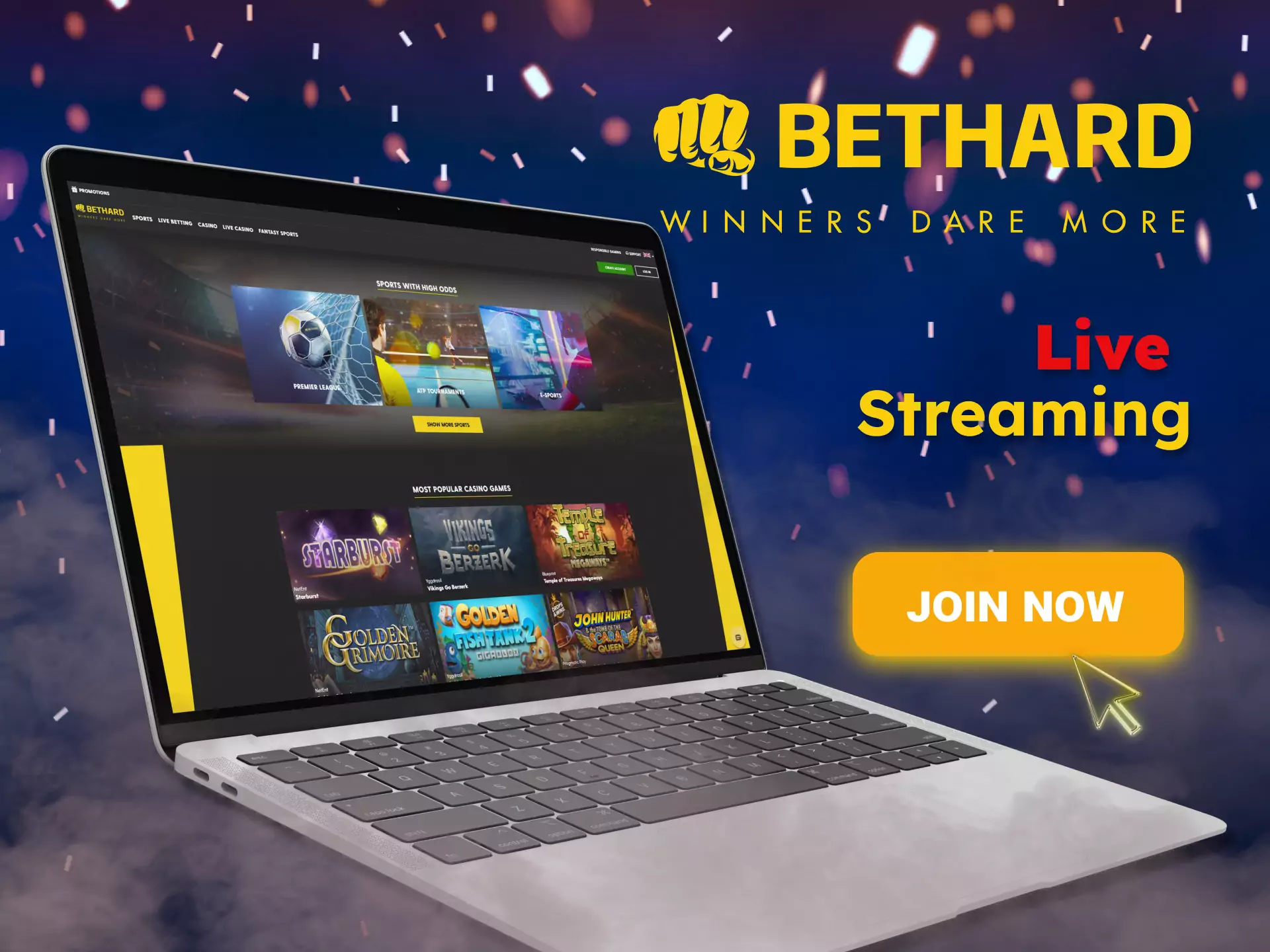 Watch matches of your favorite teams live streaming and place bets with Bethard.