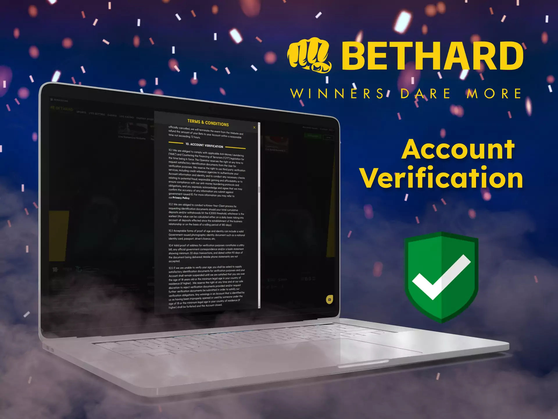 Verify your identity in your Bethard account to use all the features.