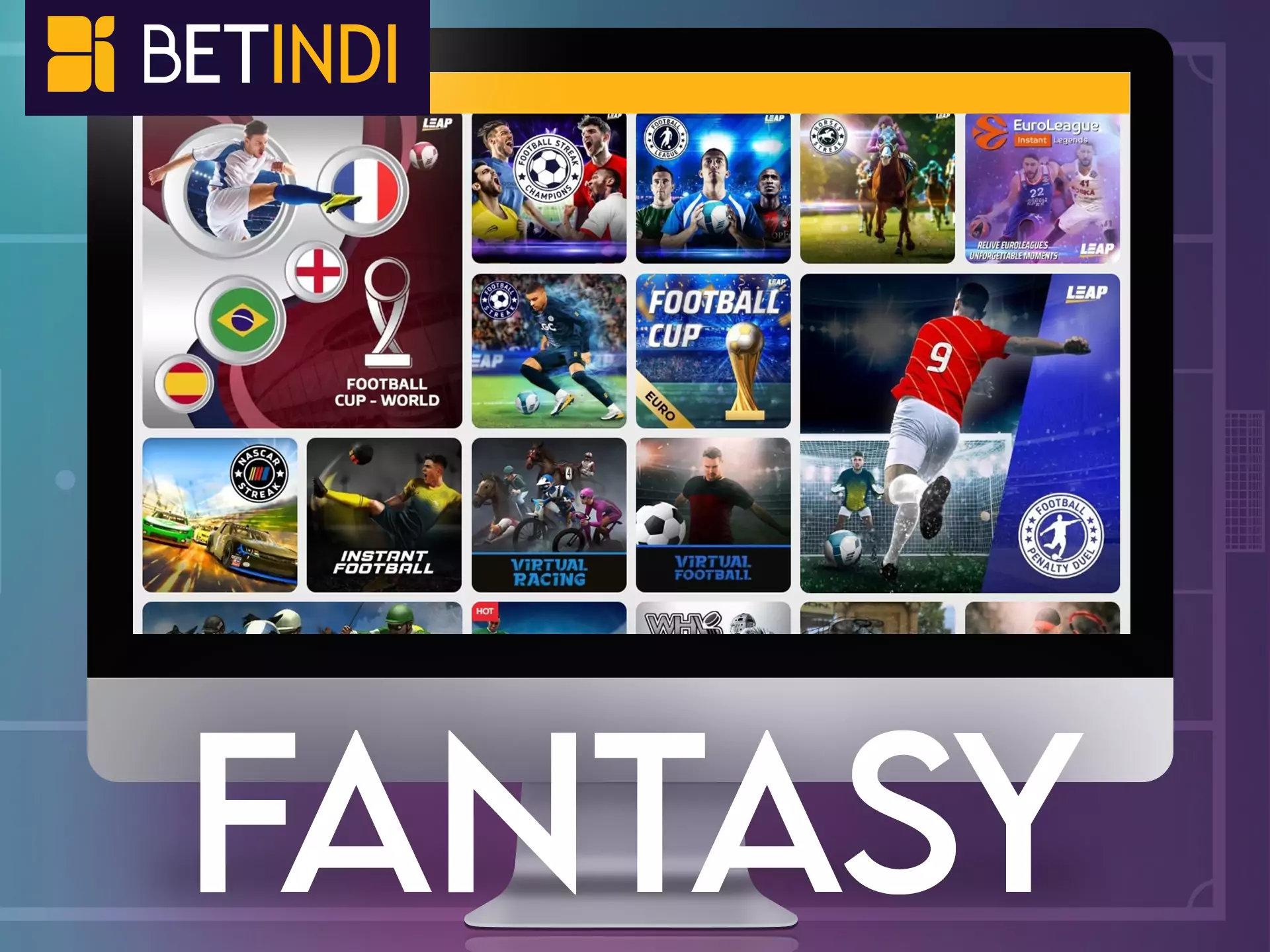 Fantasy sports betting on Betindi, choose the parameters yourself.