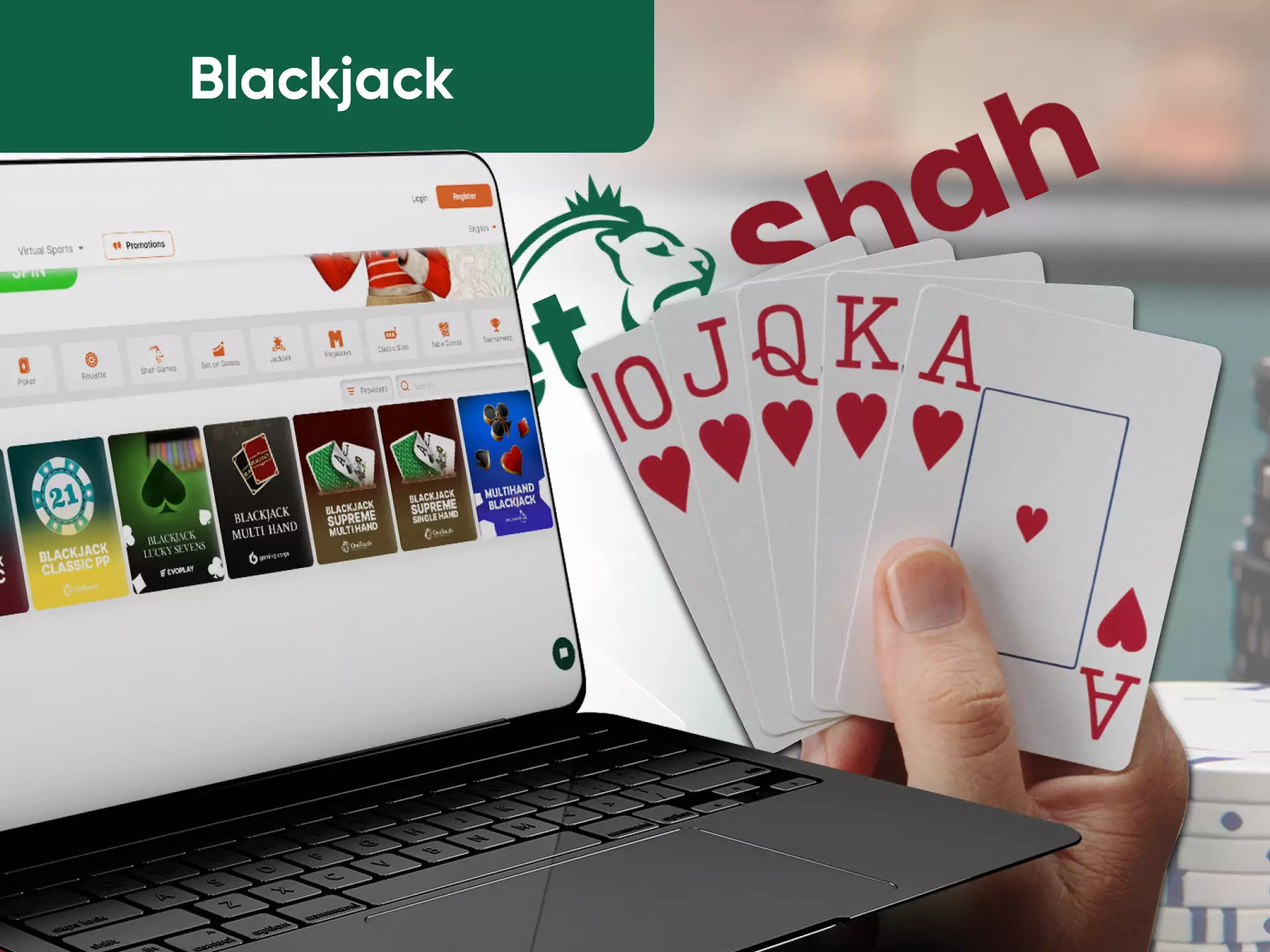 In the Betshah Casino, you can play blackjack.