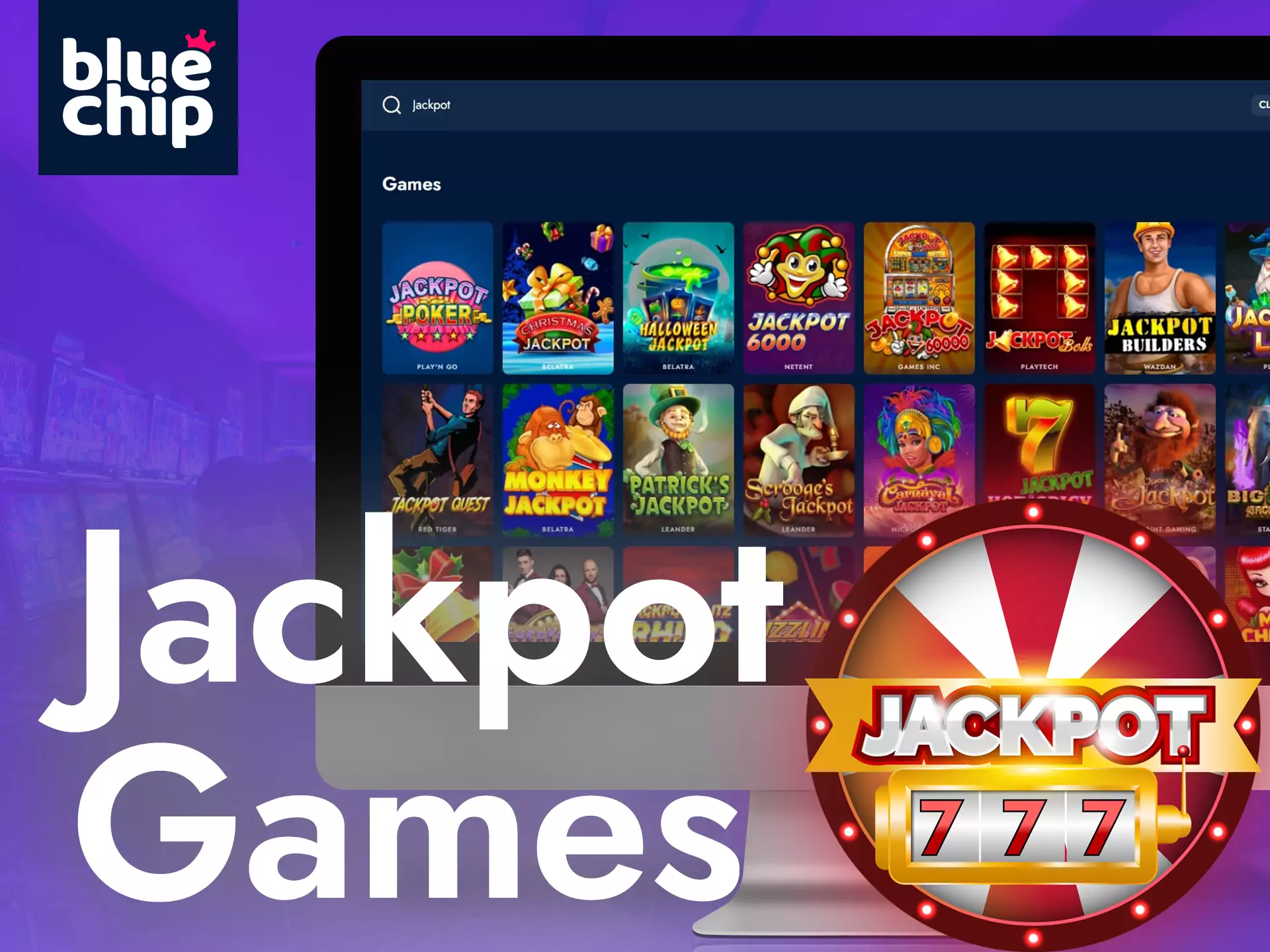 In the Bluechip Casino, you can play online slots and win a huge jackpot.