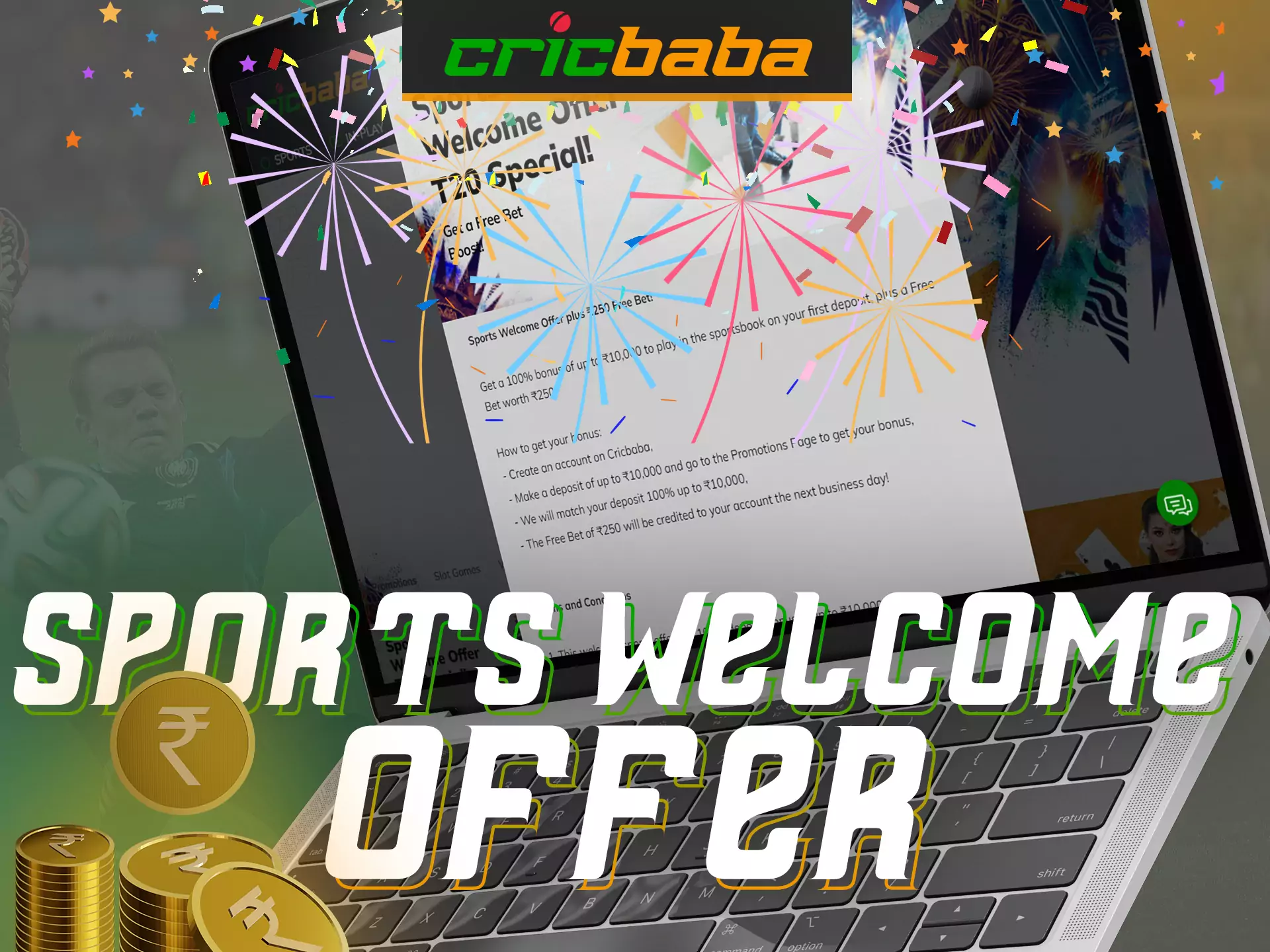 Take benefit of the welcome sports offer from Cricbaba, play with pleasure.