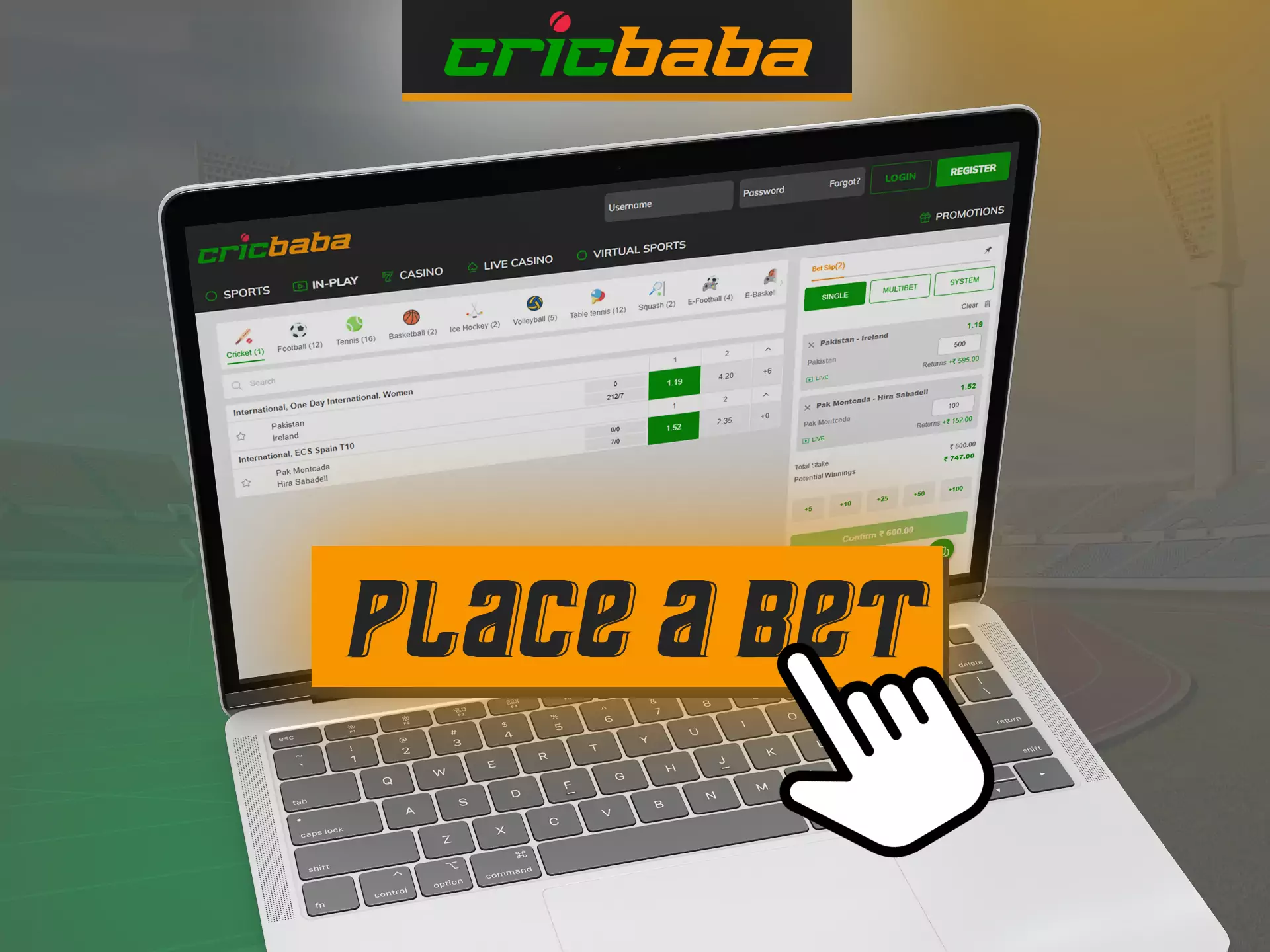 It is easy to place bets in Cricbaba and play with pleasure, read the instructions.