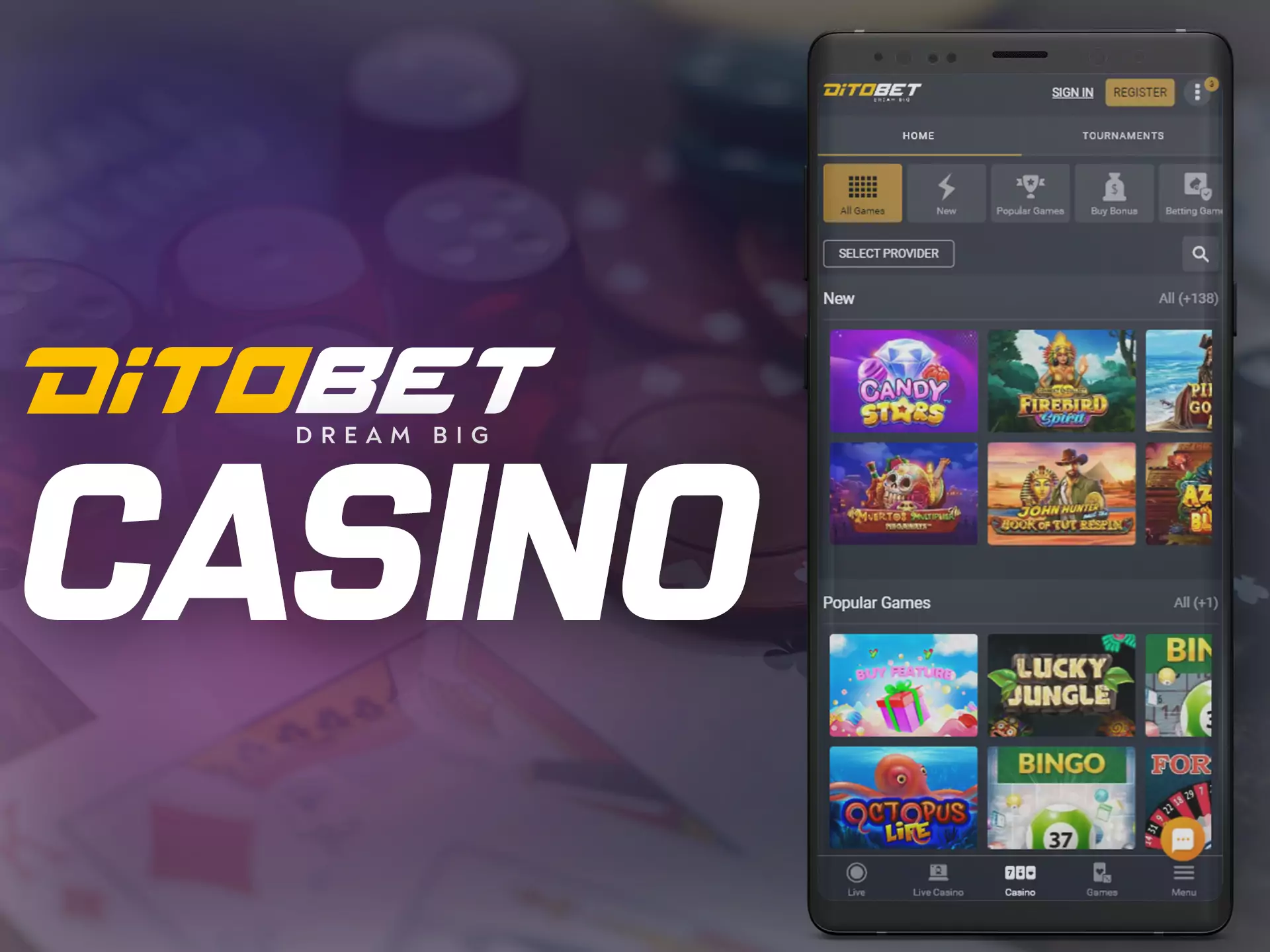 Ditobet casino app offer players many attractions, play with pleasure.
