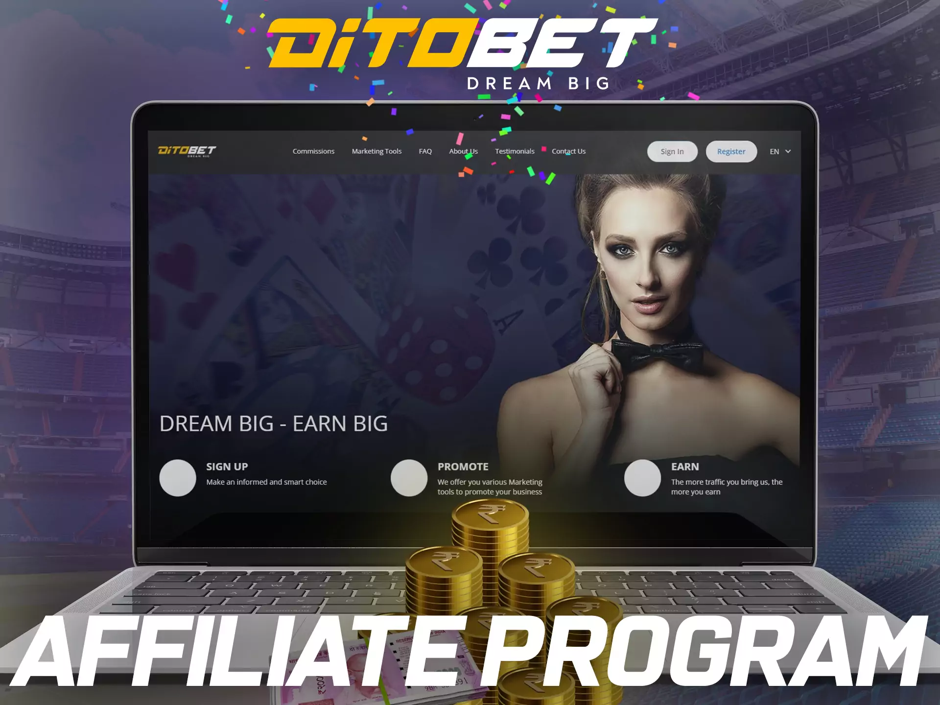 Become a Ditobet partner, get a lot of benefits.