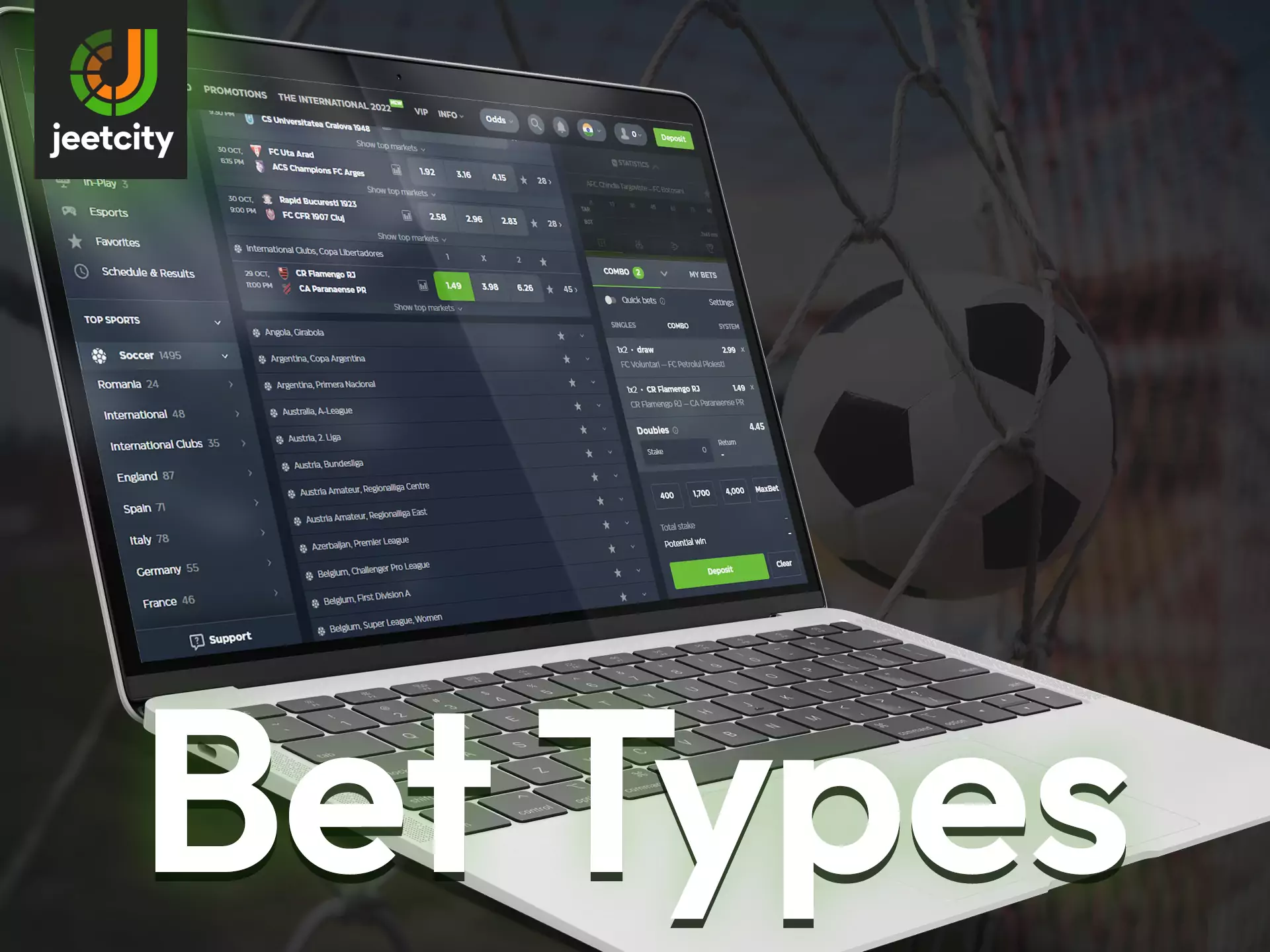 JeetCity offers various types of bets for your convenience.