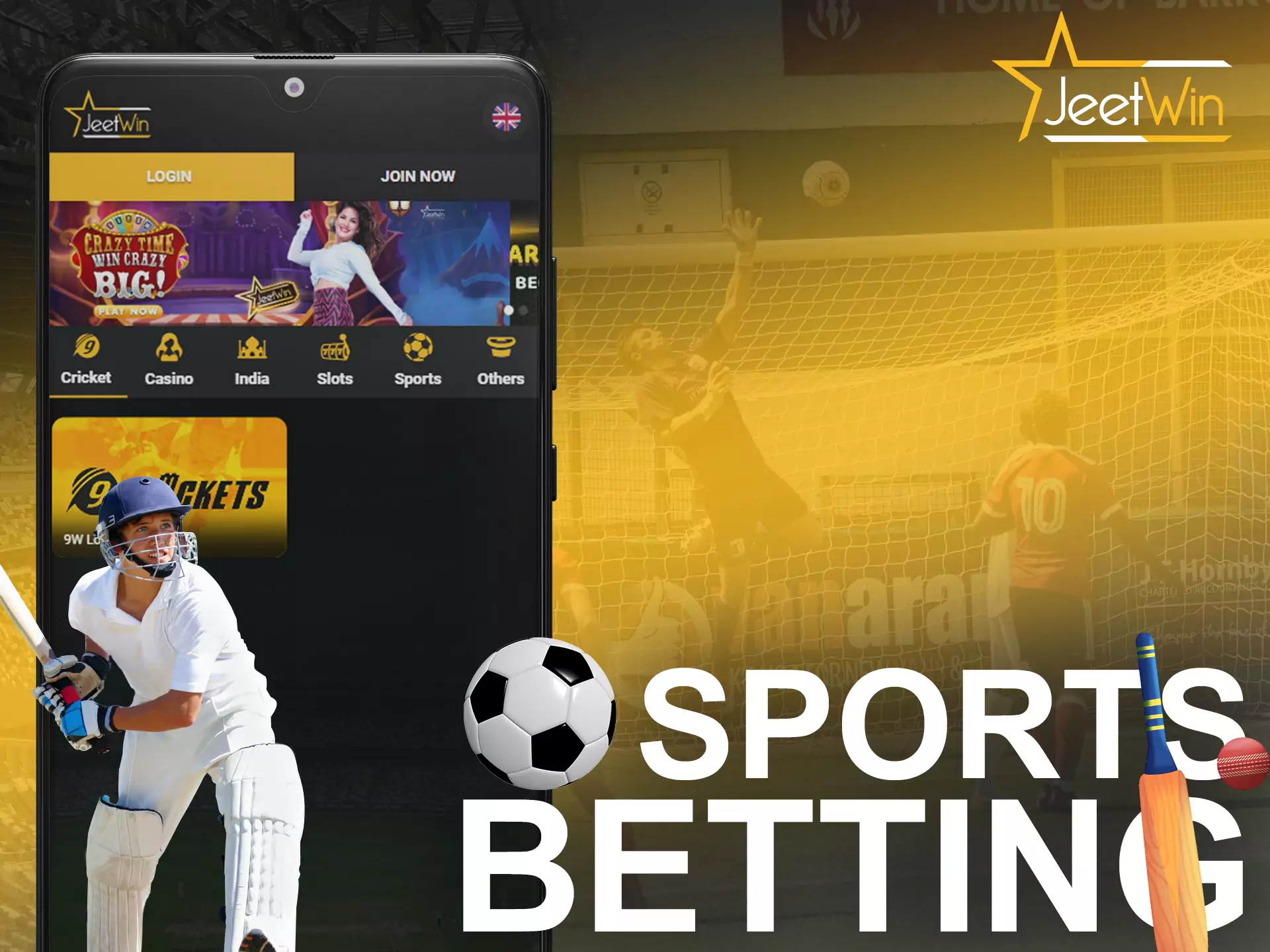 Place bets on your favorite sports with JeetWin.