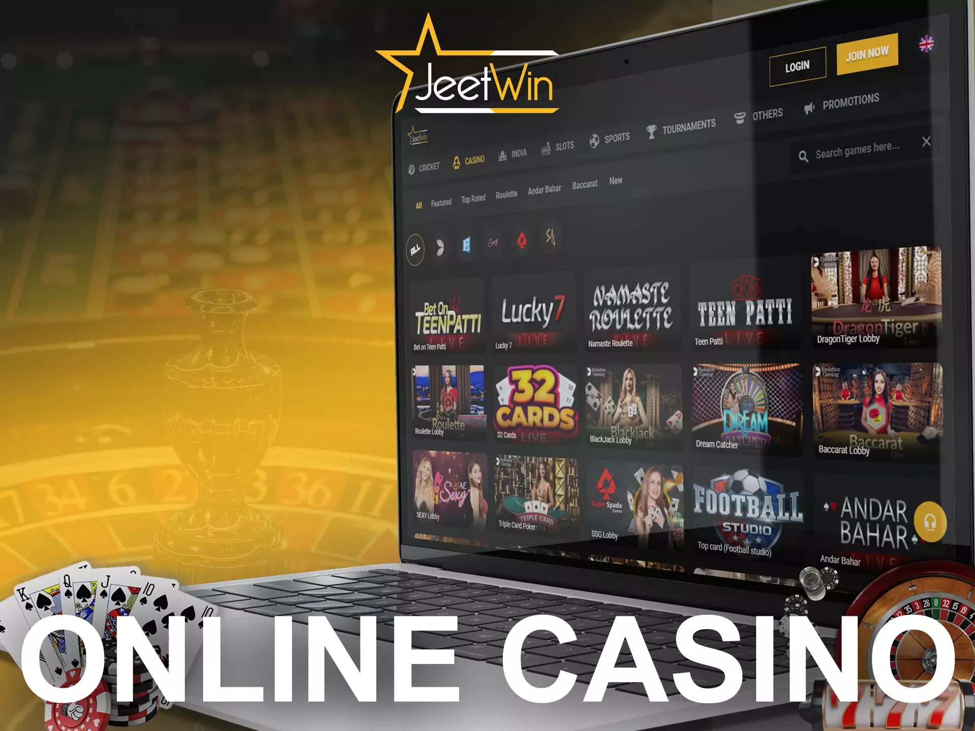 Find your favorite game at JeetWin online casino.
