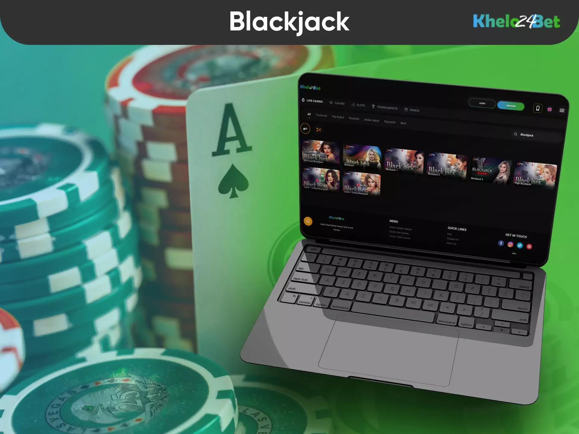 Blackjack is one of the most popular games in the Khelo24bet Casino.