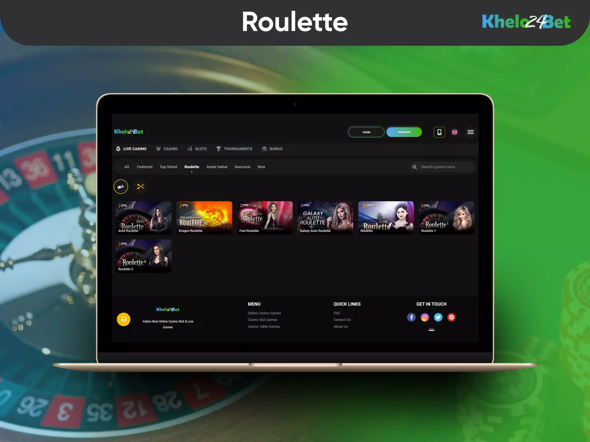 In the Khelo24bet Casino, there are lots of types of roulette available for playing.