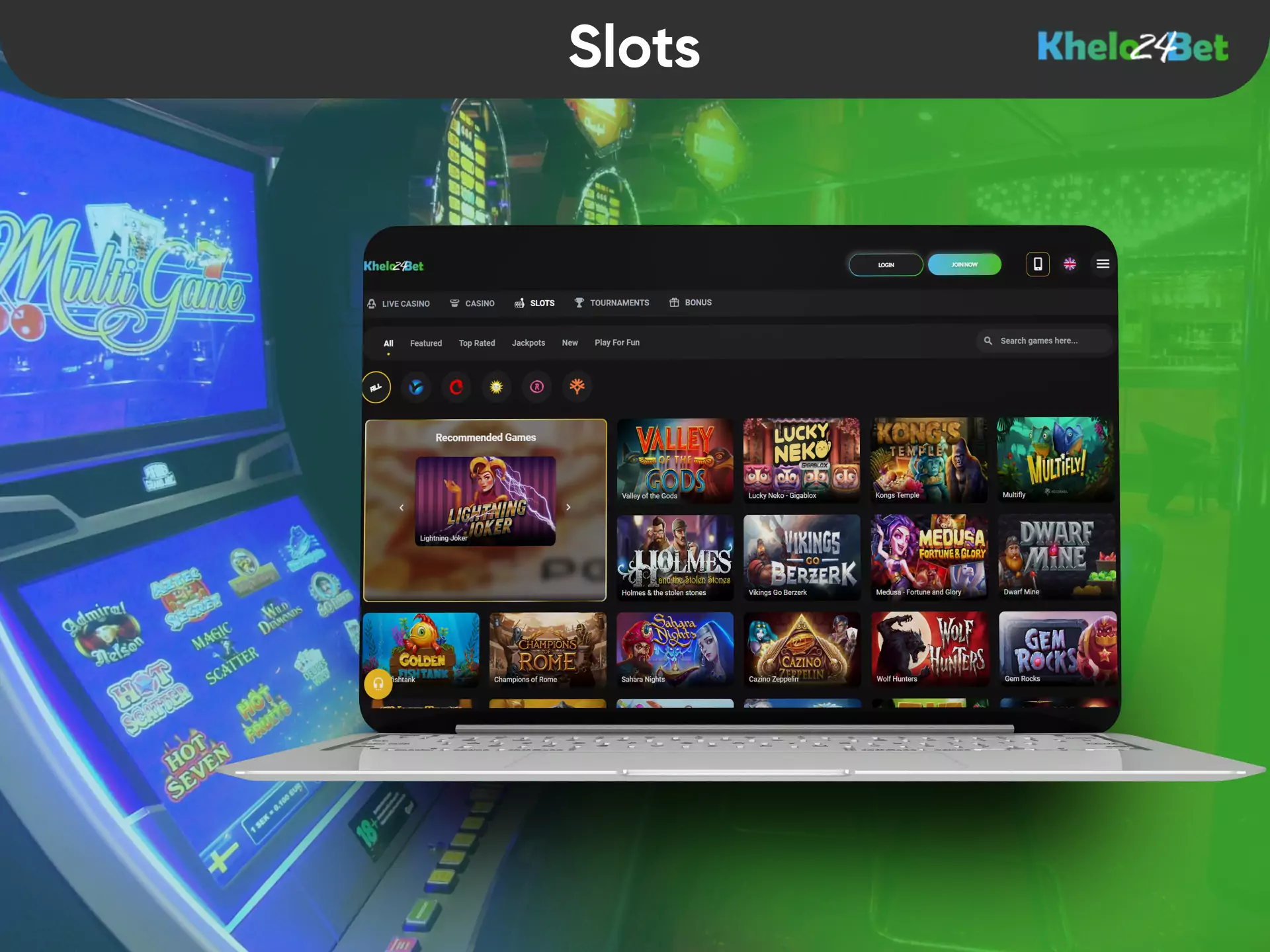 In the Khelo24bet Online Casino, you find a big number of colourful slots.
