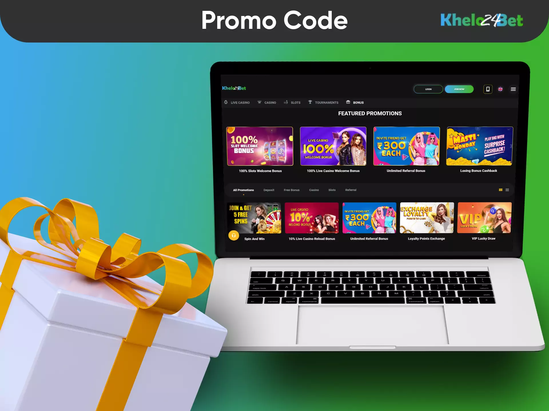 Use a promo code to increase your profit from using the Khelo24bet site.