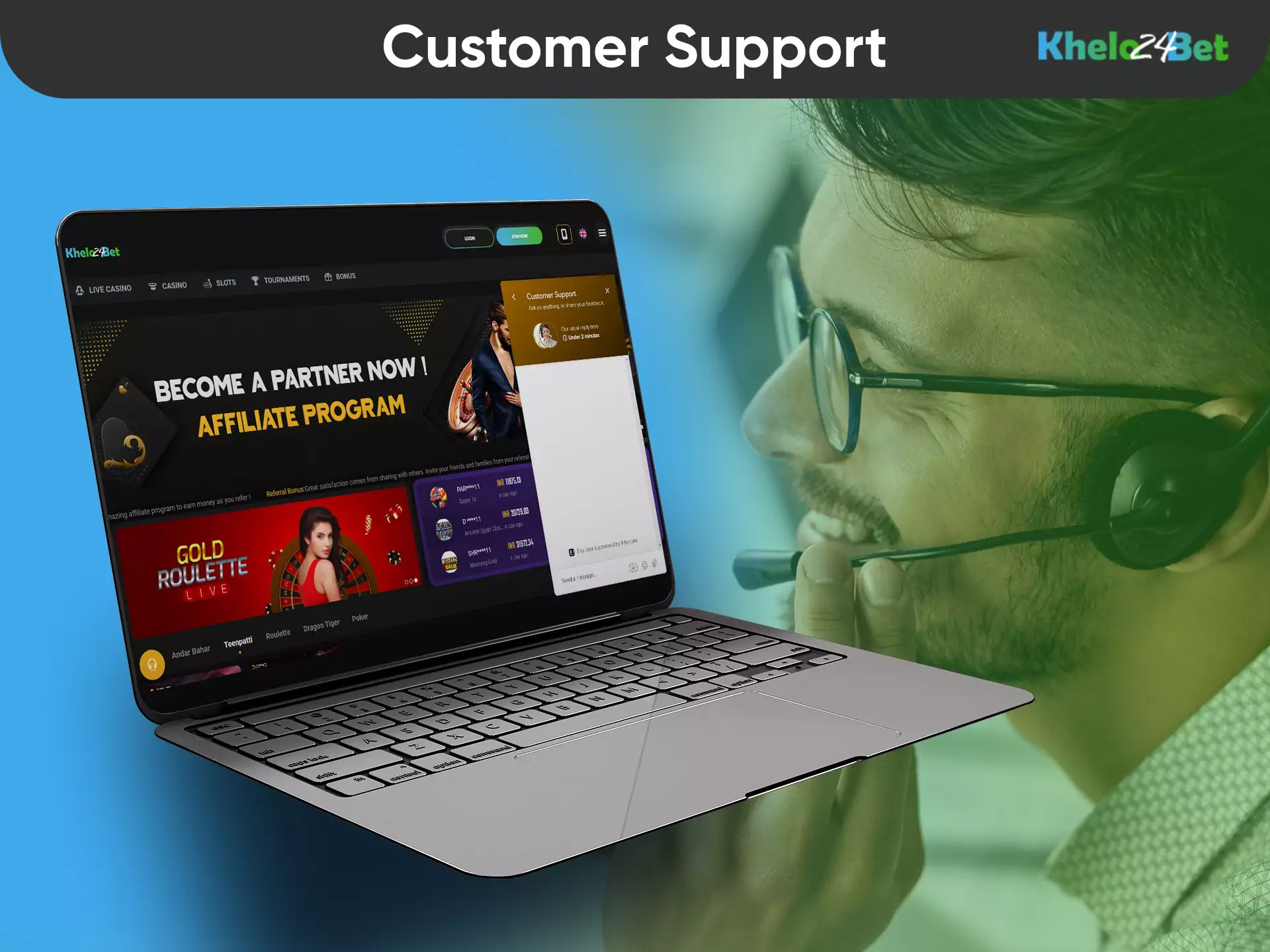 If you have questions about betting or gambling on Khelo24bet, ask customer support anytime.