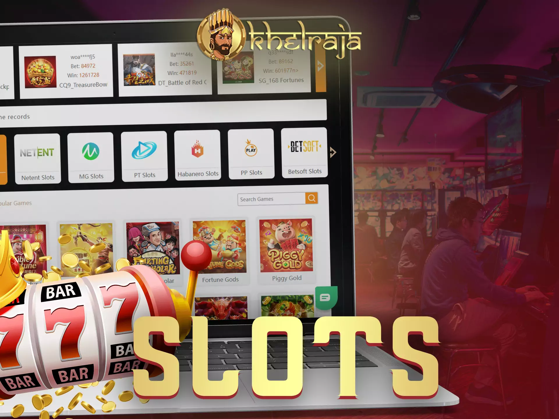 In the Khelraja Online Casino, you find lots of colourful slots.