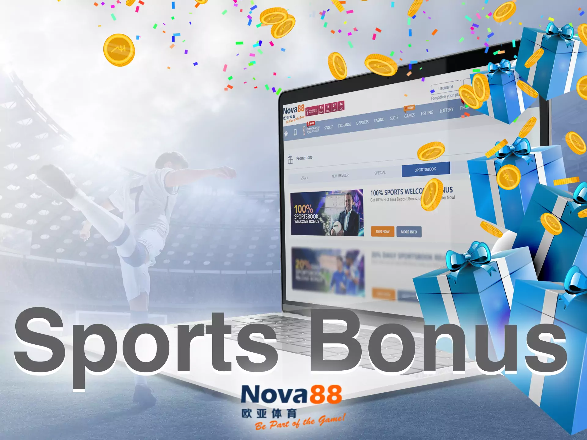 New users of Nova88 can use a welcome offer on sports betting.