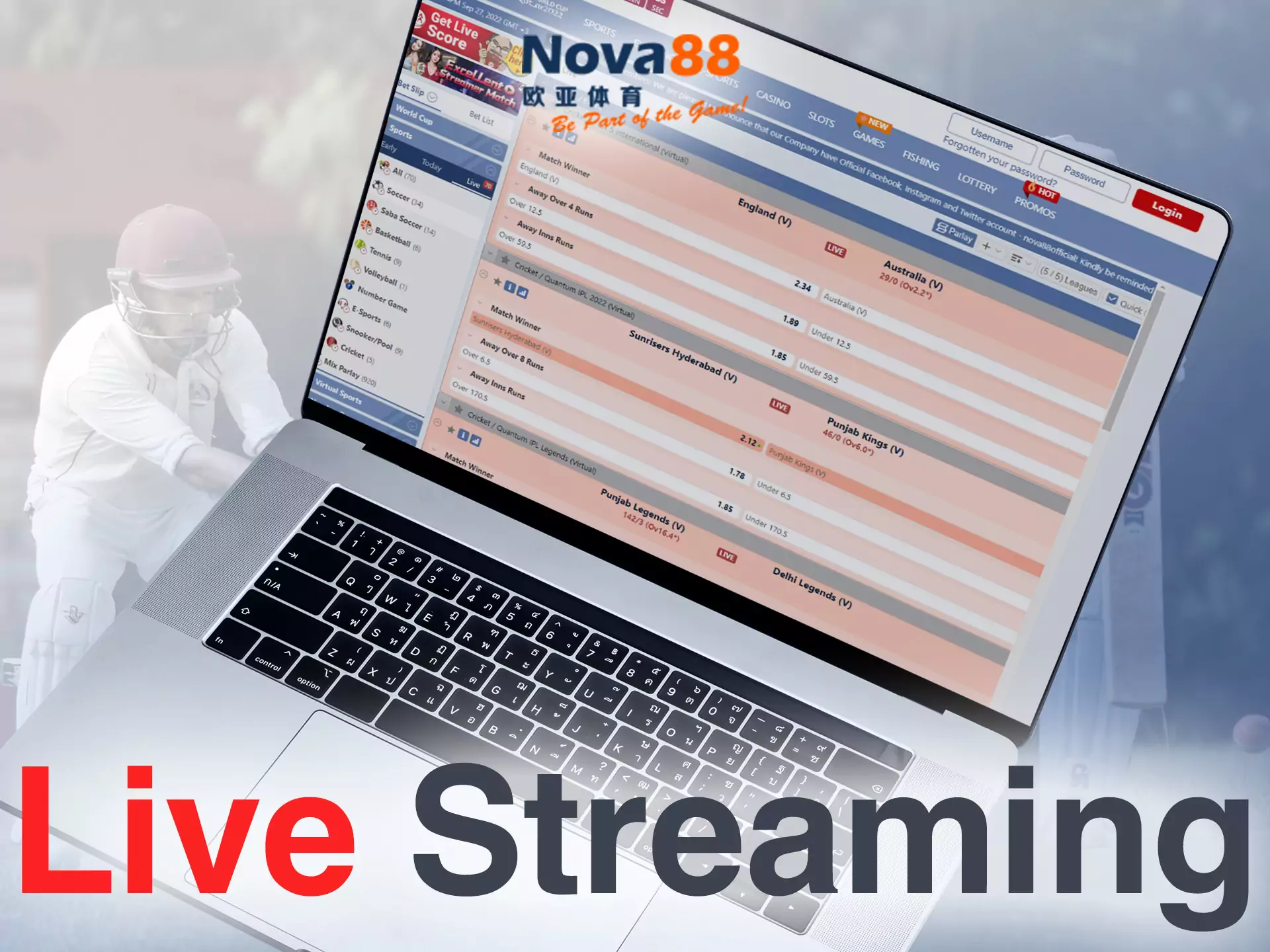 Follow the events online on the Nova88 website.
