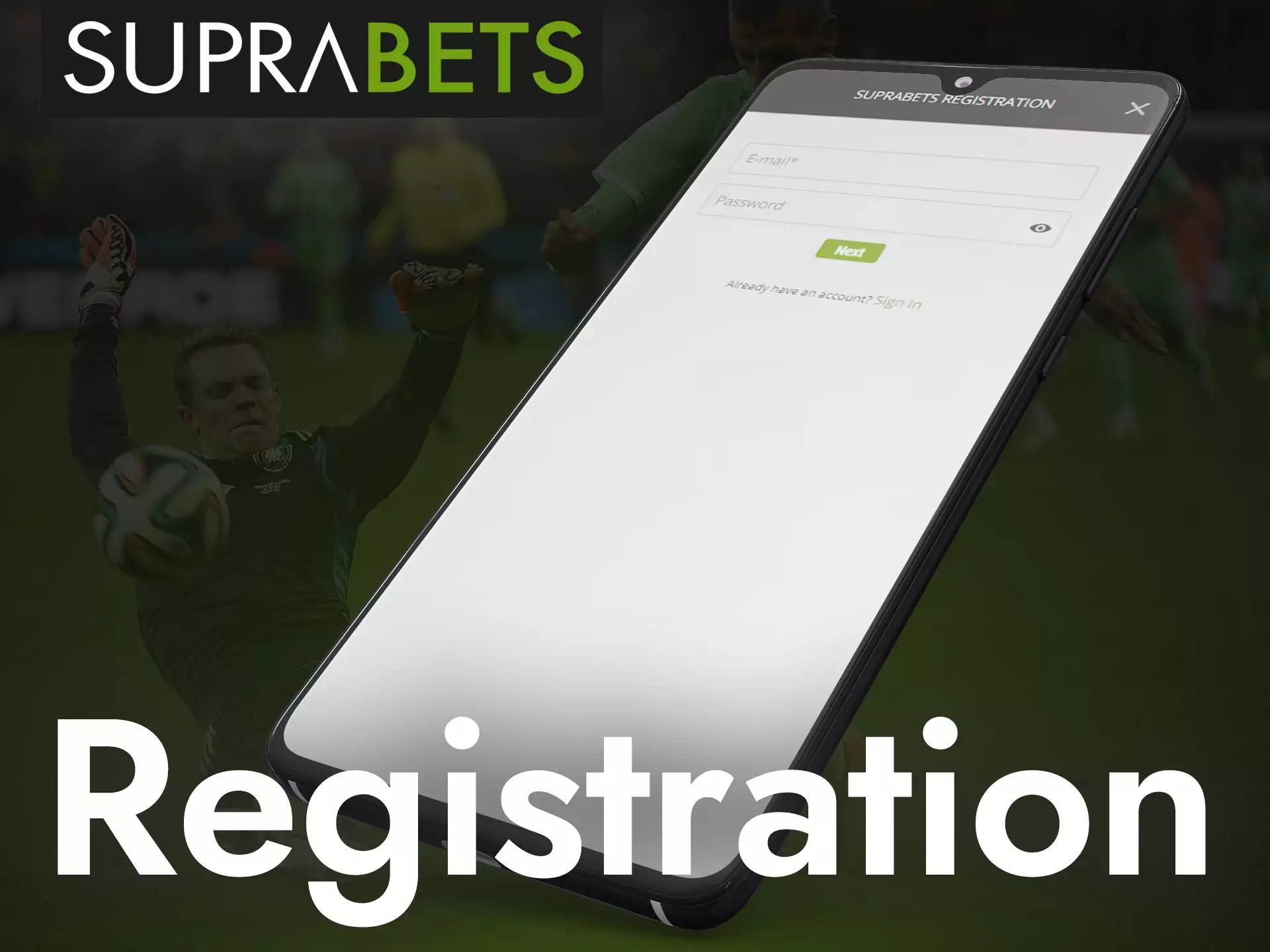 Go through a simple and quick registration on Suprabets to use all the features.
