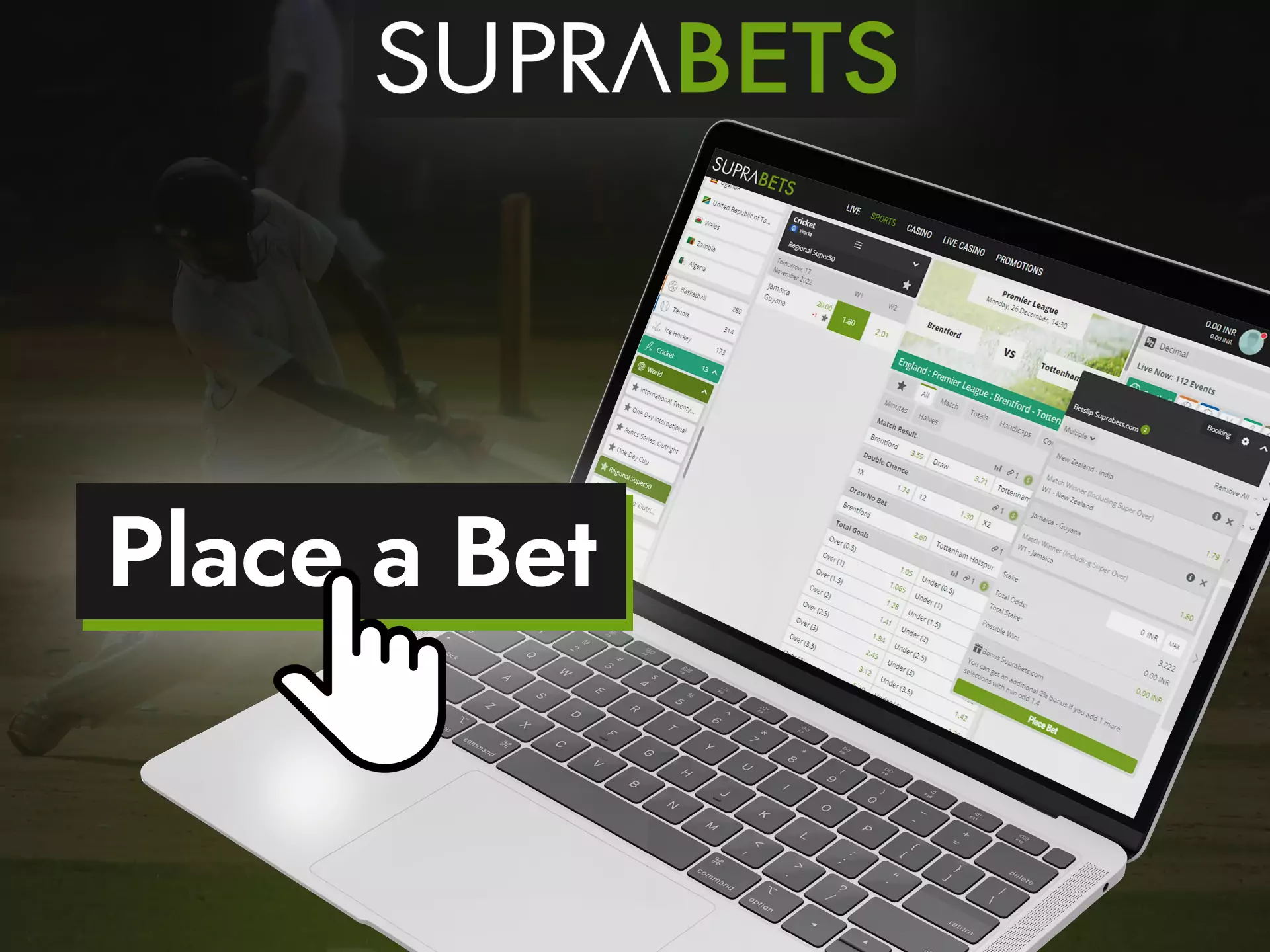 Learn how to bet on Suprabets with this tutorial.