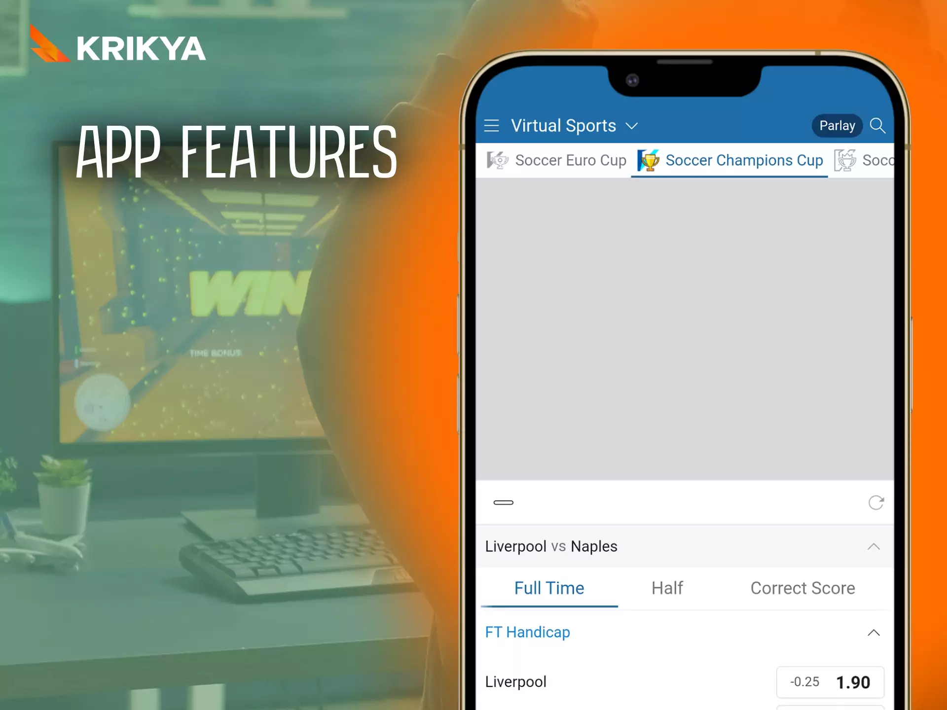 Explore all the features of the Krikya application, use all the advantages in the game.