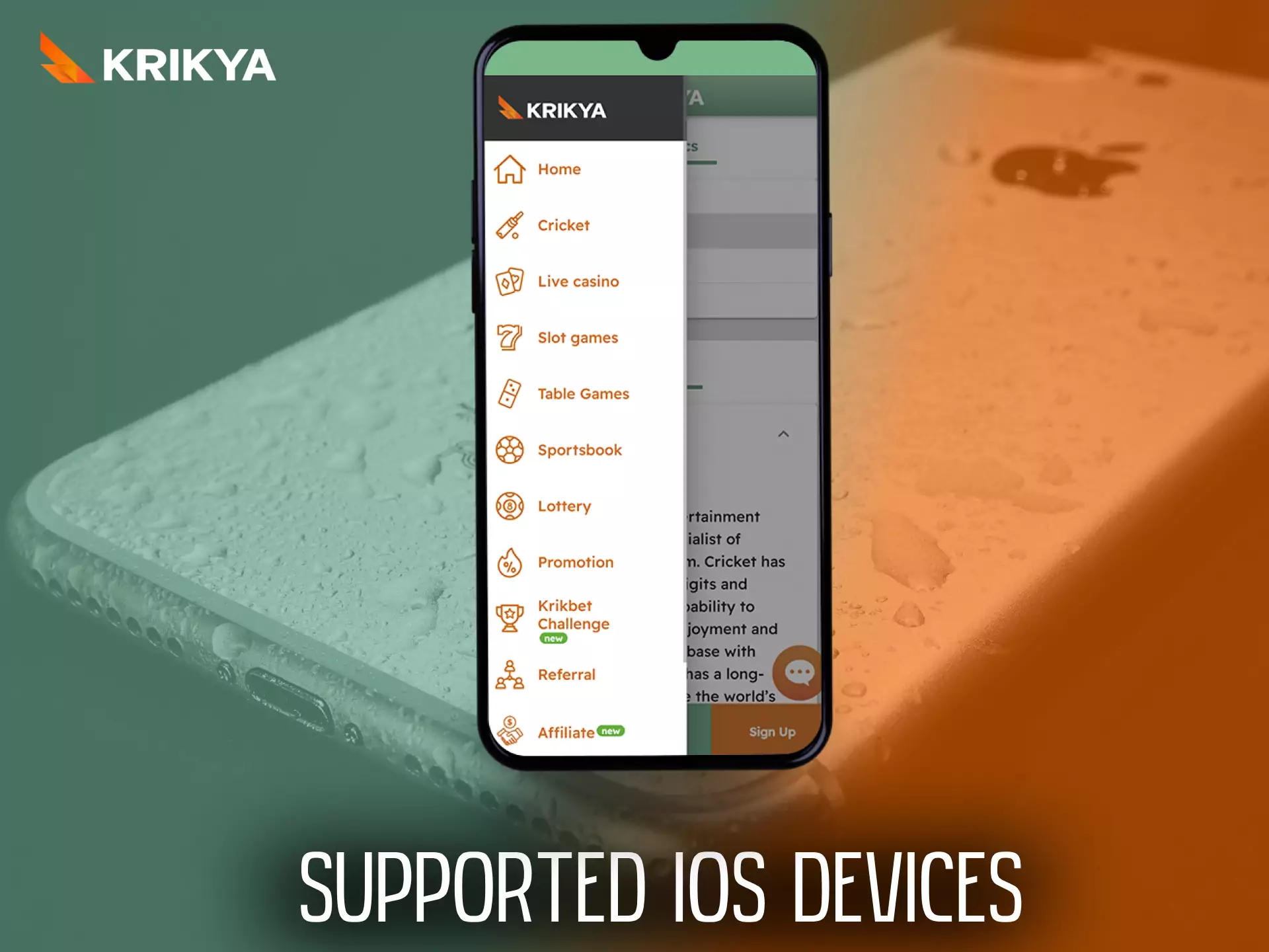 The Krikya app is supported on various iOS devices.