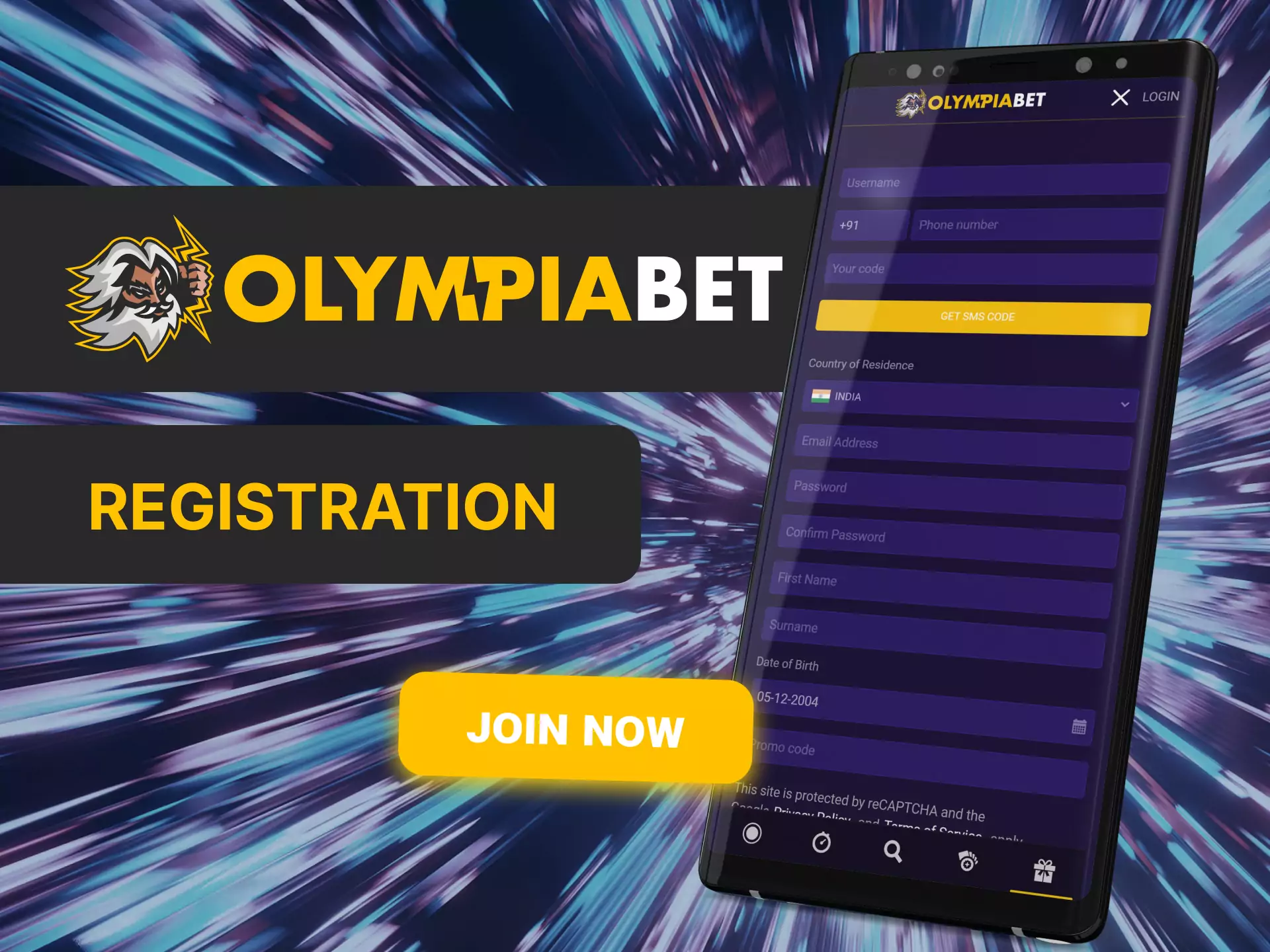 Go through a simple and quick registration in OlympiaBet, get bonuses and place bets.