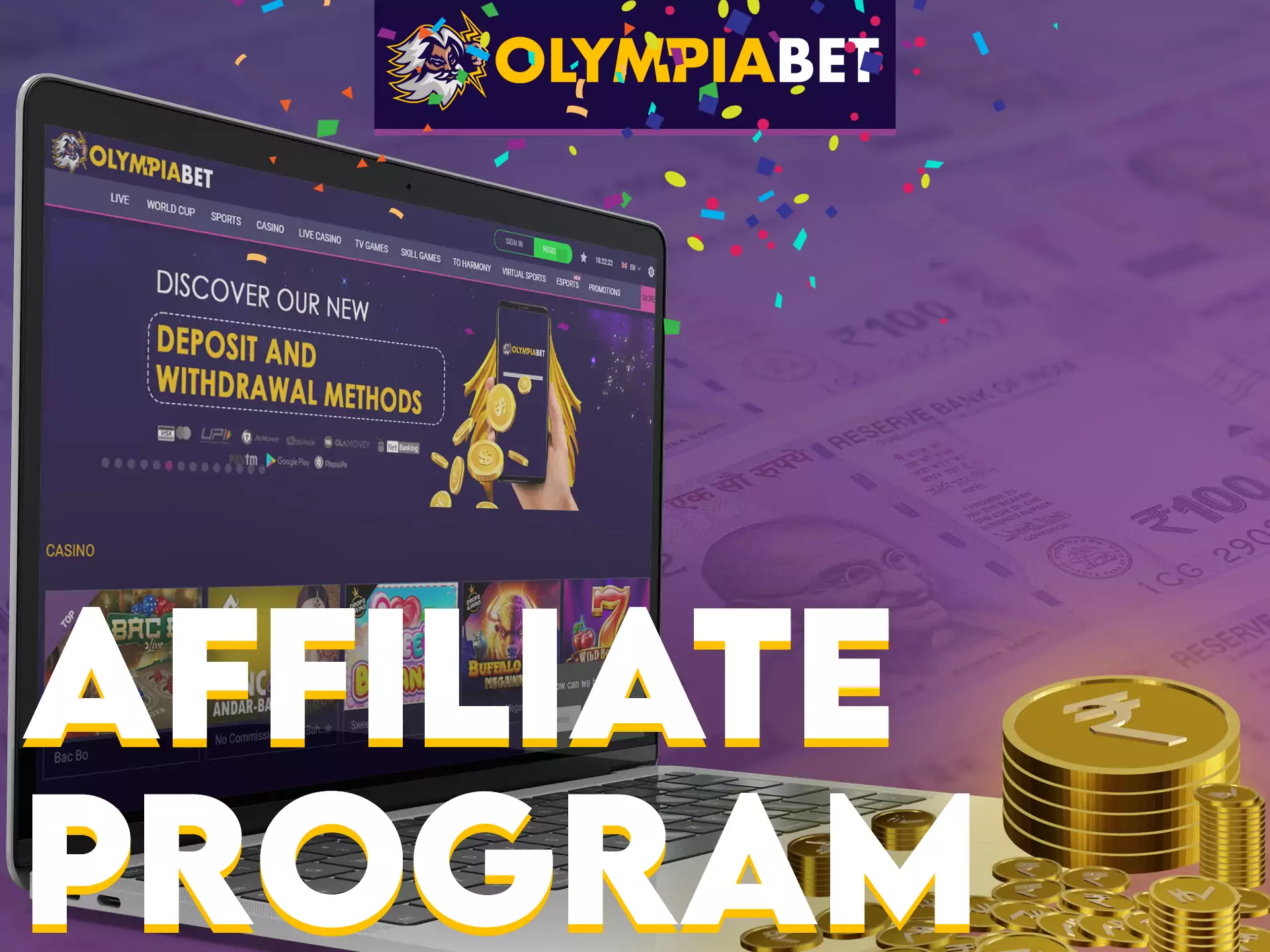 Join the OlympiaBet affiliate program and get nice bonuses.