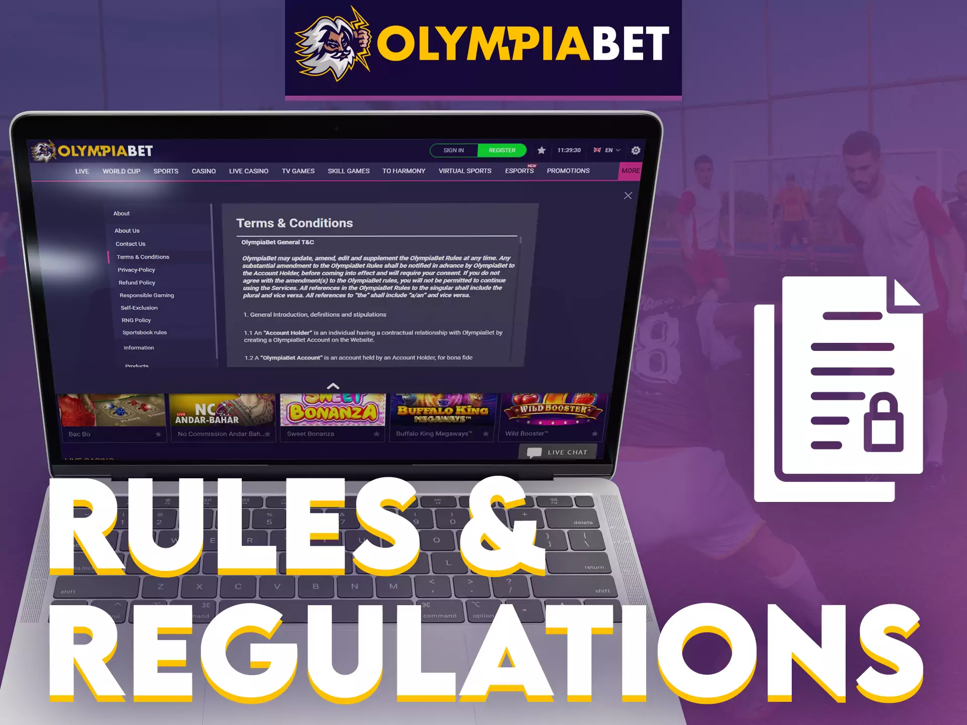 Learn the rules and regulations of OlympiaBet, use the service comfortably.
