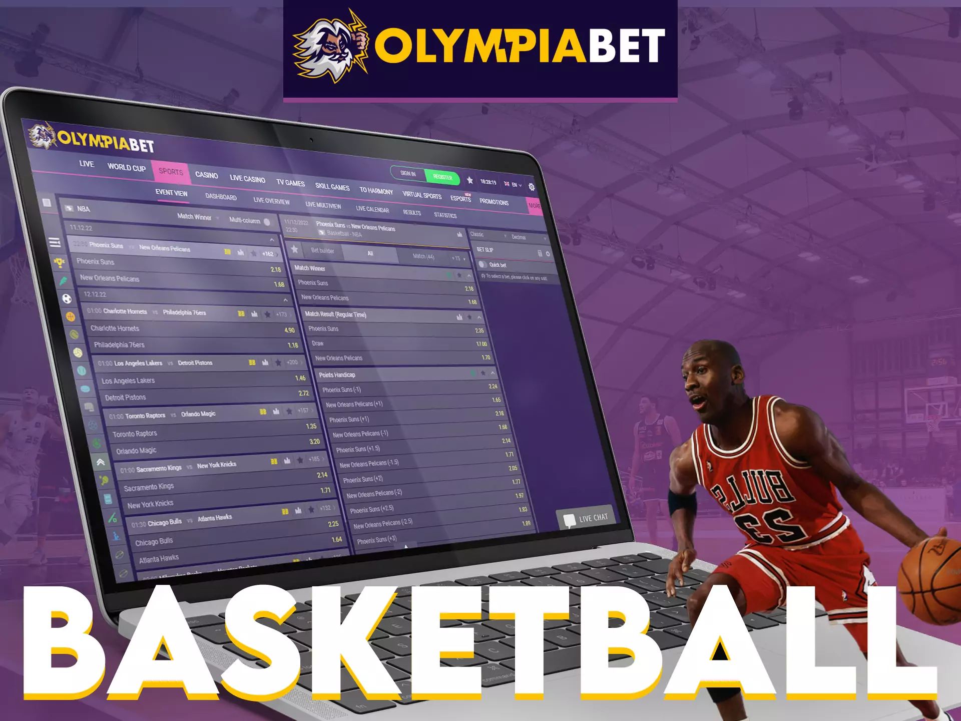 Join OlympiaBet and bet on basketball now!