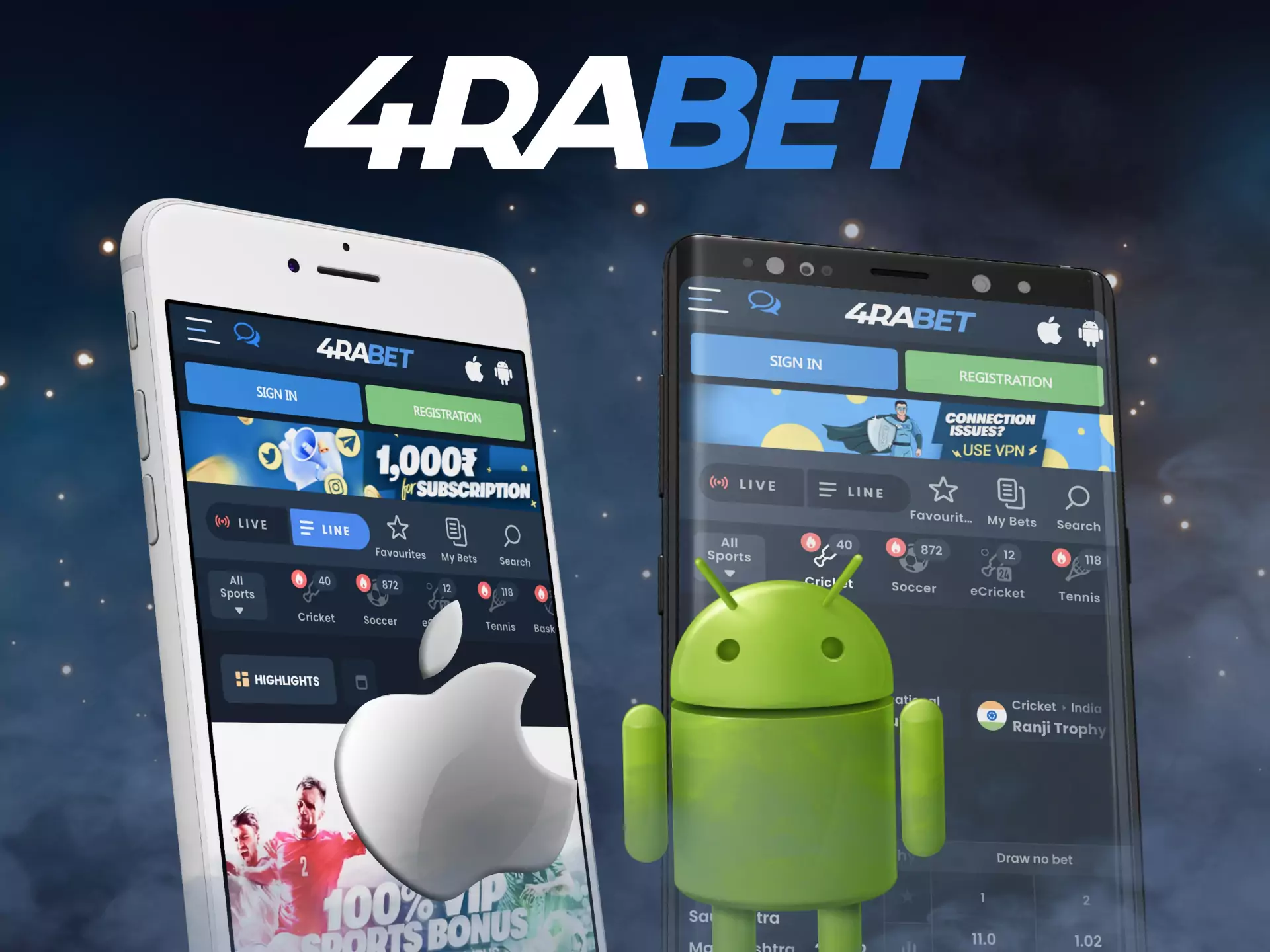 Use the instructions to install the 4rabet app on your mobile device.