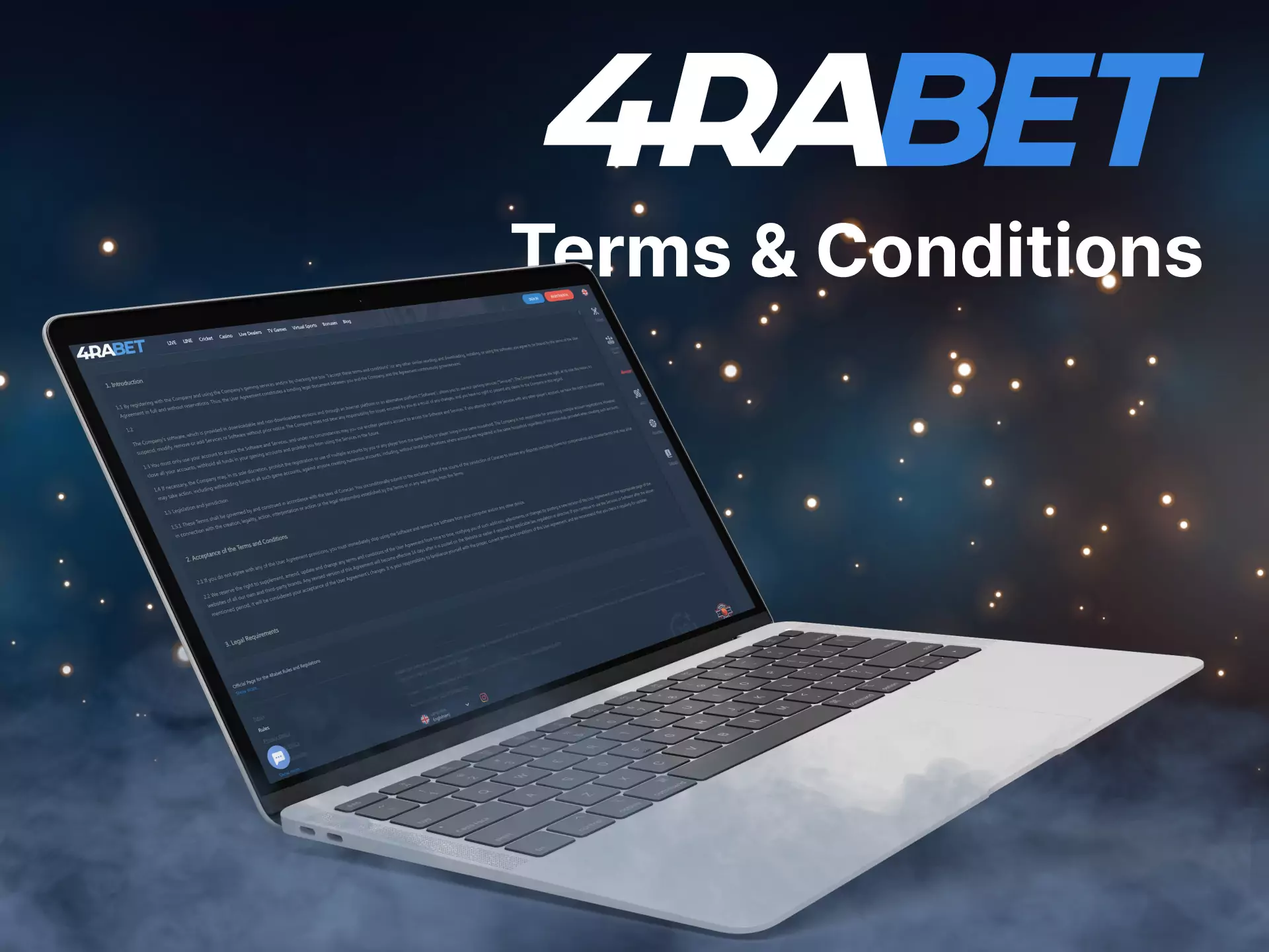 4rabet uses certain terms and conditions, read them to better understand all the processes.