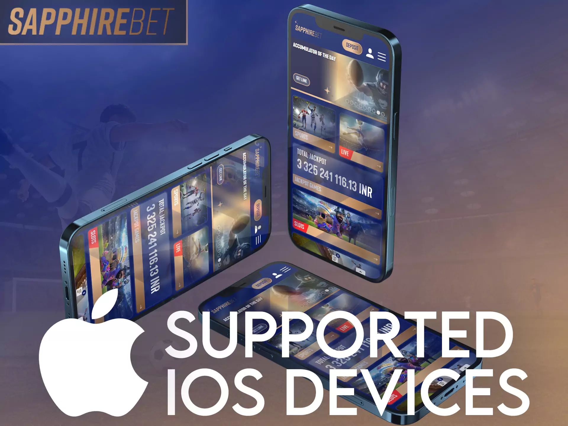 The Sapphirebet application is supported on different models of iOS devices.