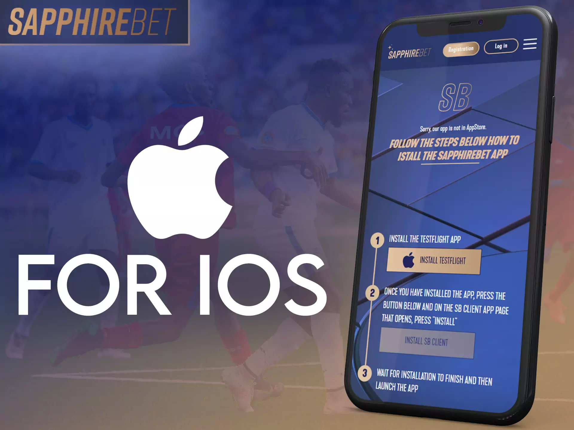 You can use the Sapphirebet app on your iOS device.