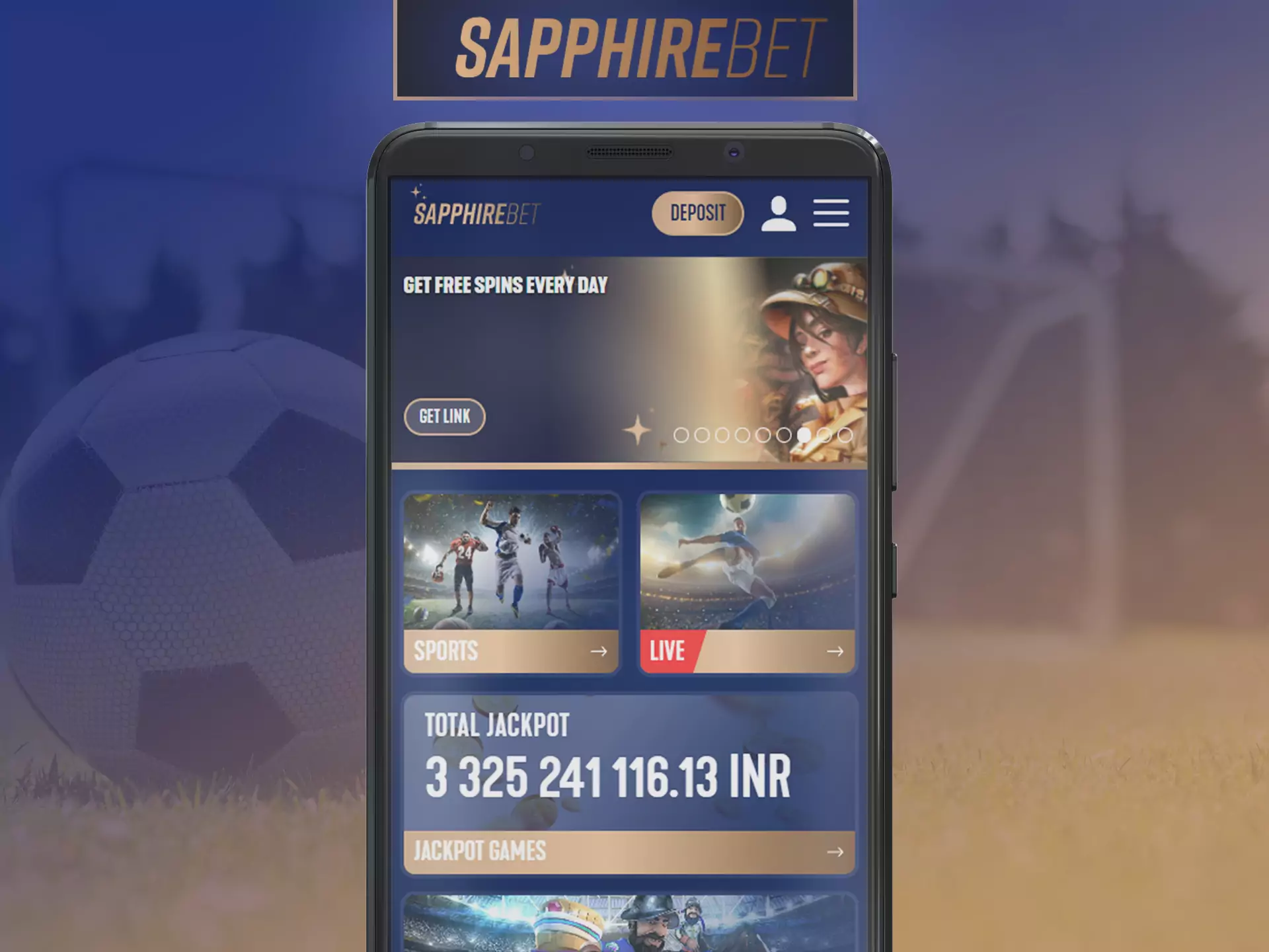Try out all the features and bonuses of Sapphirebet on the mobile version of the site.