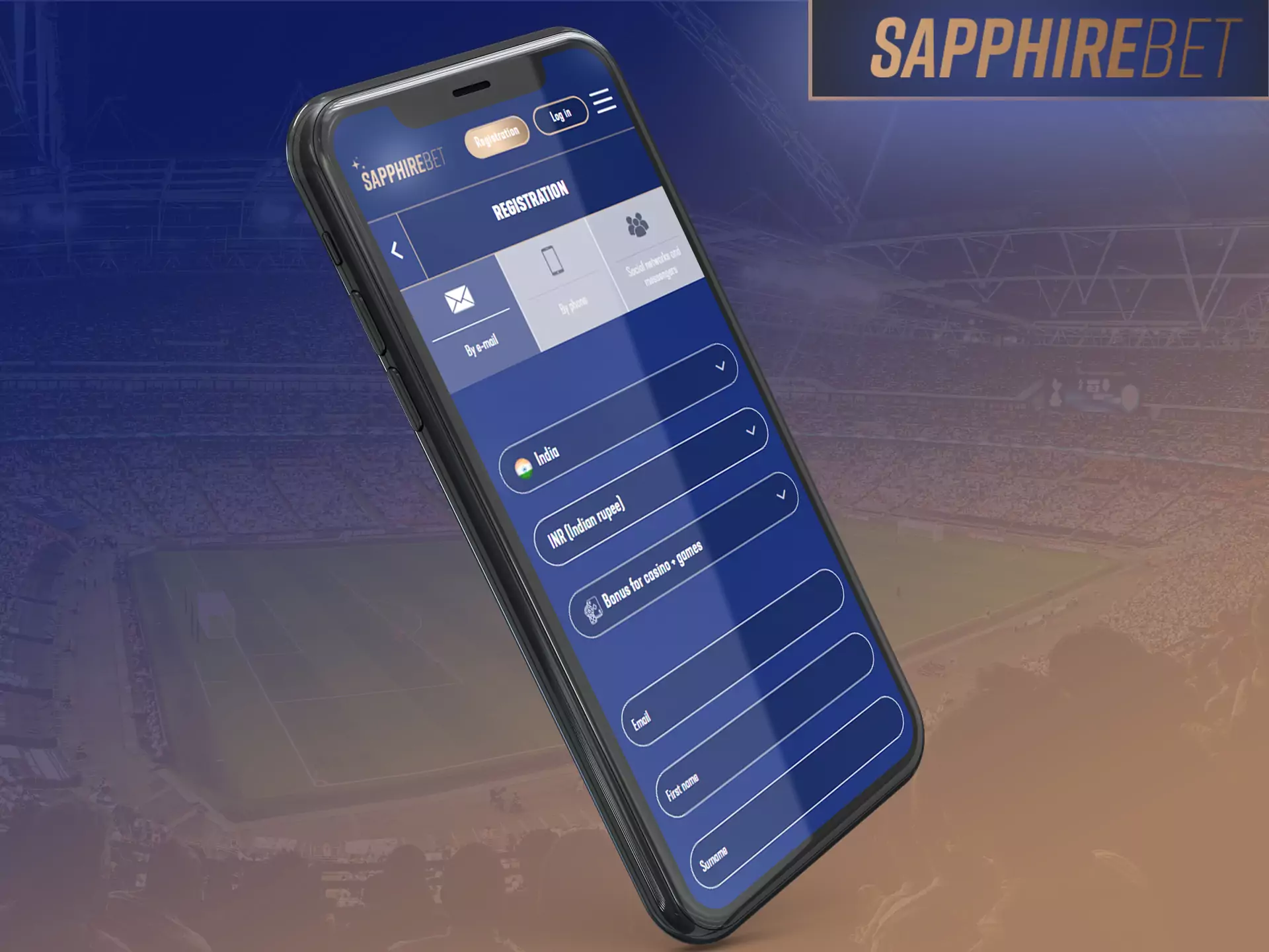 Go through a simple and quick registration in Sapphirebet, get access to all bonuses and functions.