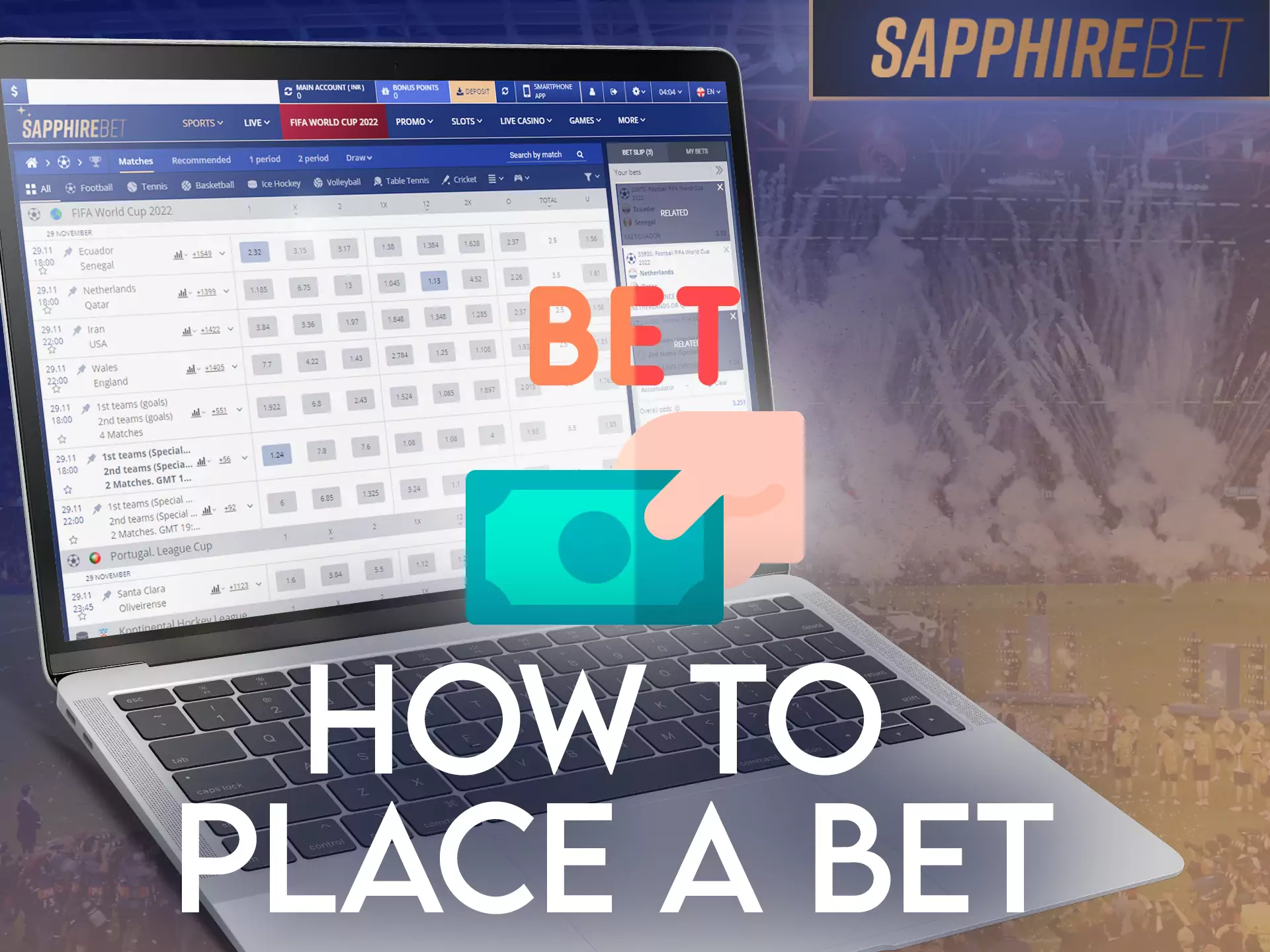 With this instruction, learn how to bet in Sapphirebet, play with pleasure.