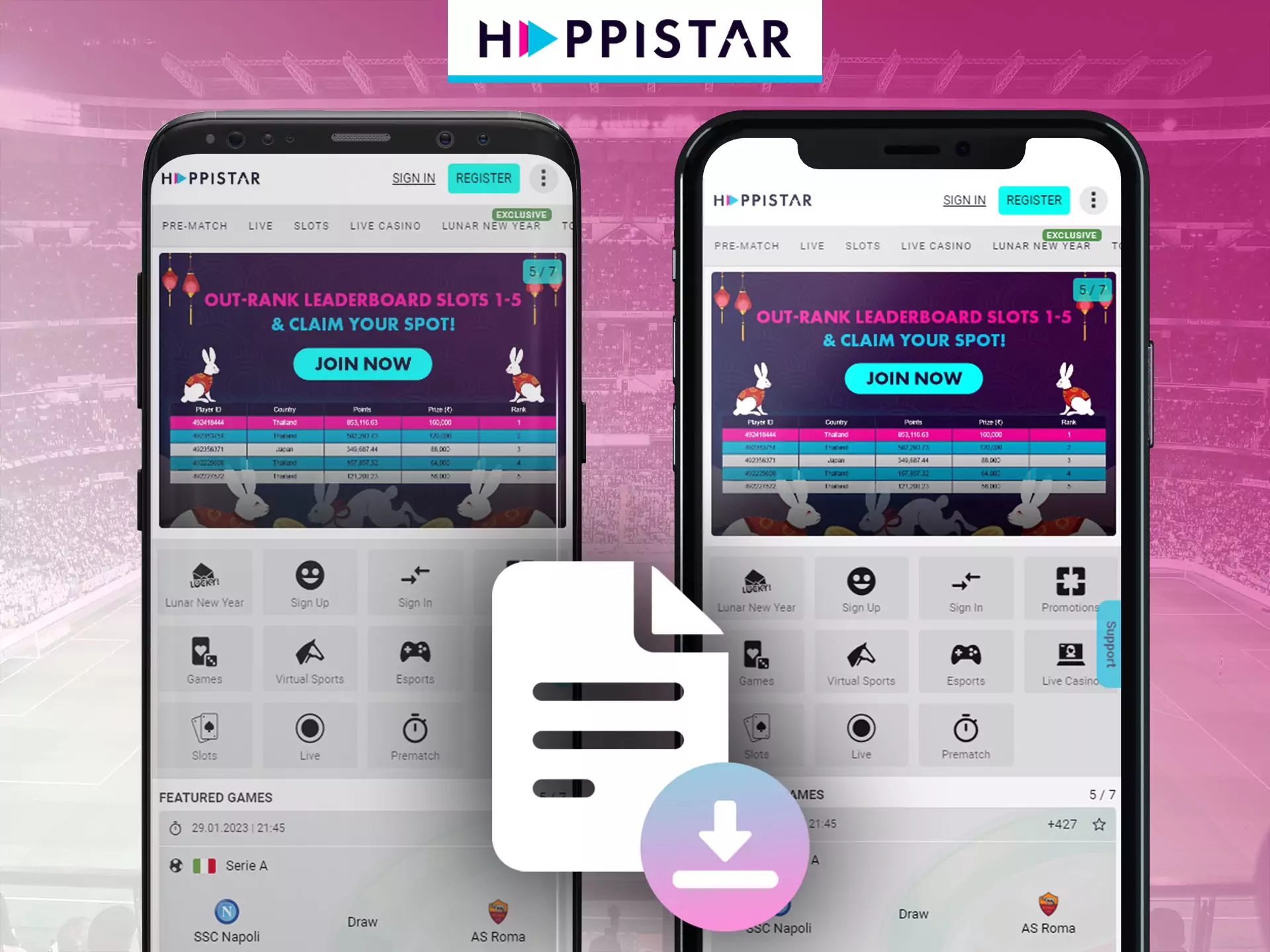 Unfortunately, there is no Happistar app yet.
