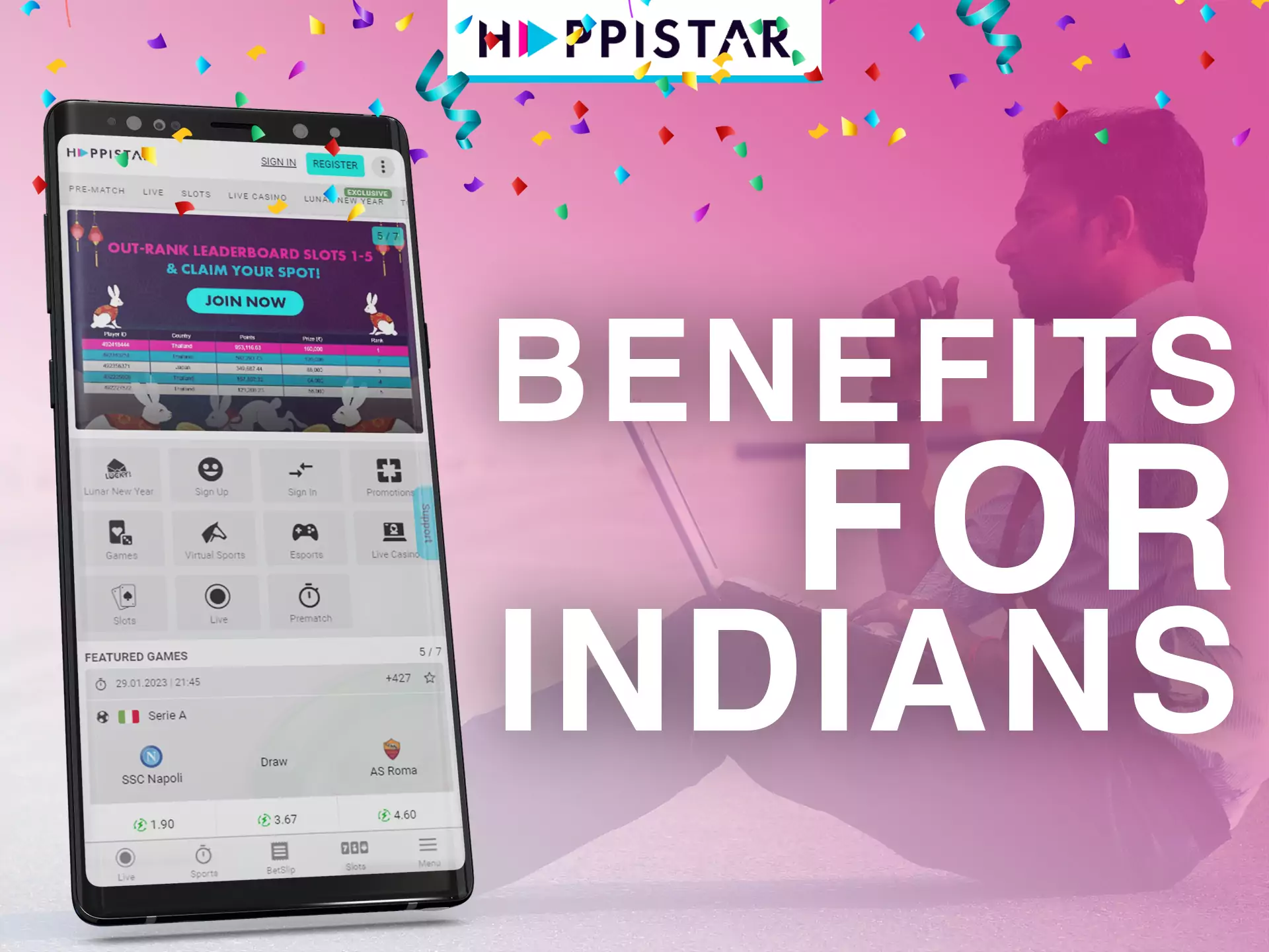 Happistar is an India-oriented bookmaker.