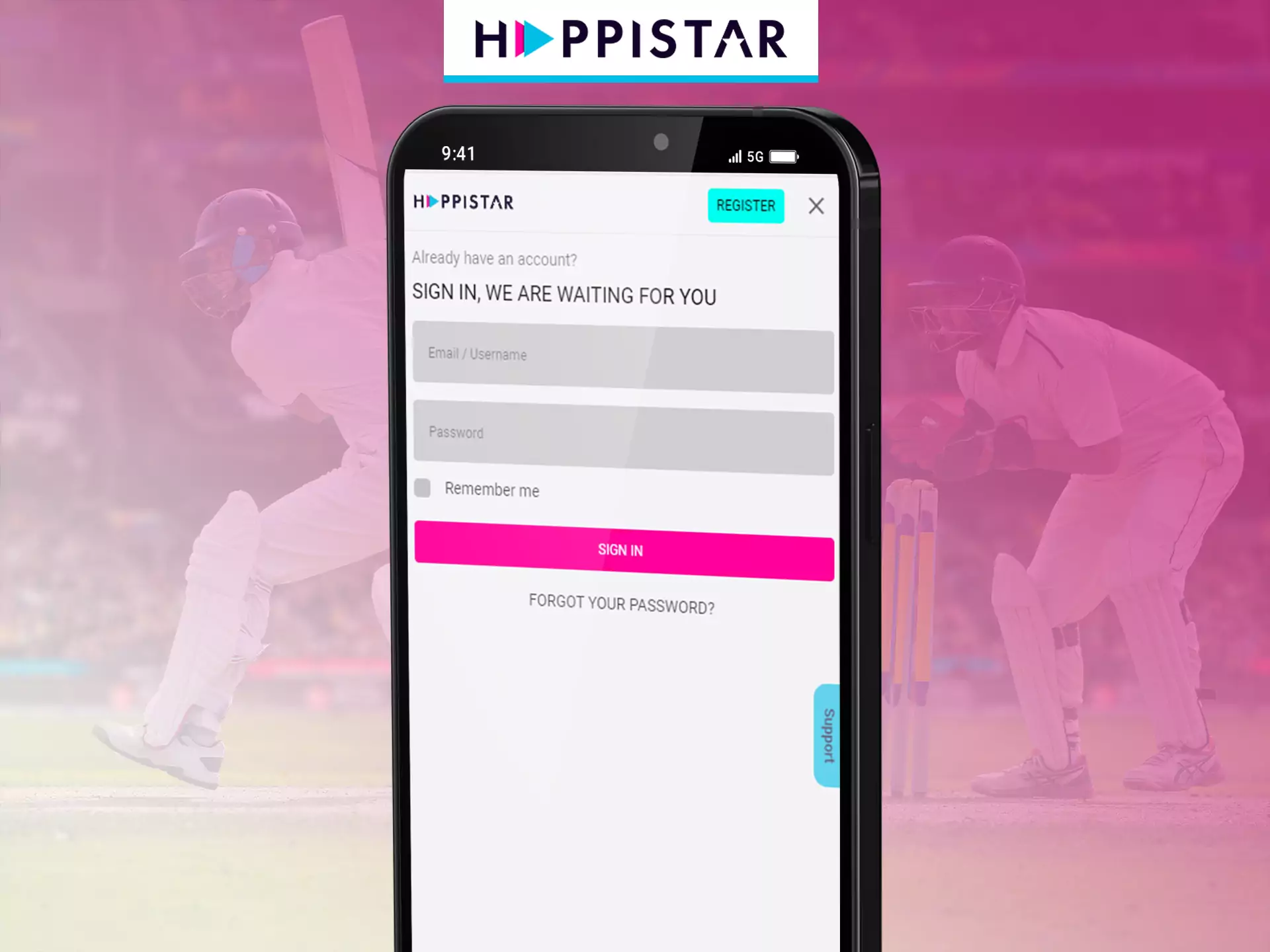 To start using Happistar, you need to log in.