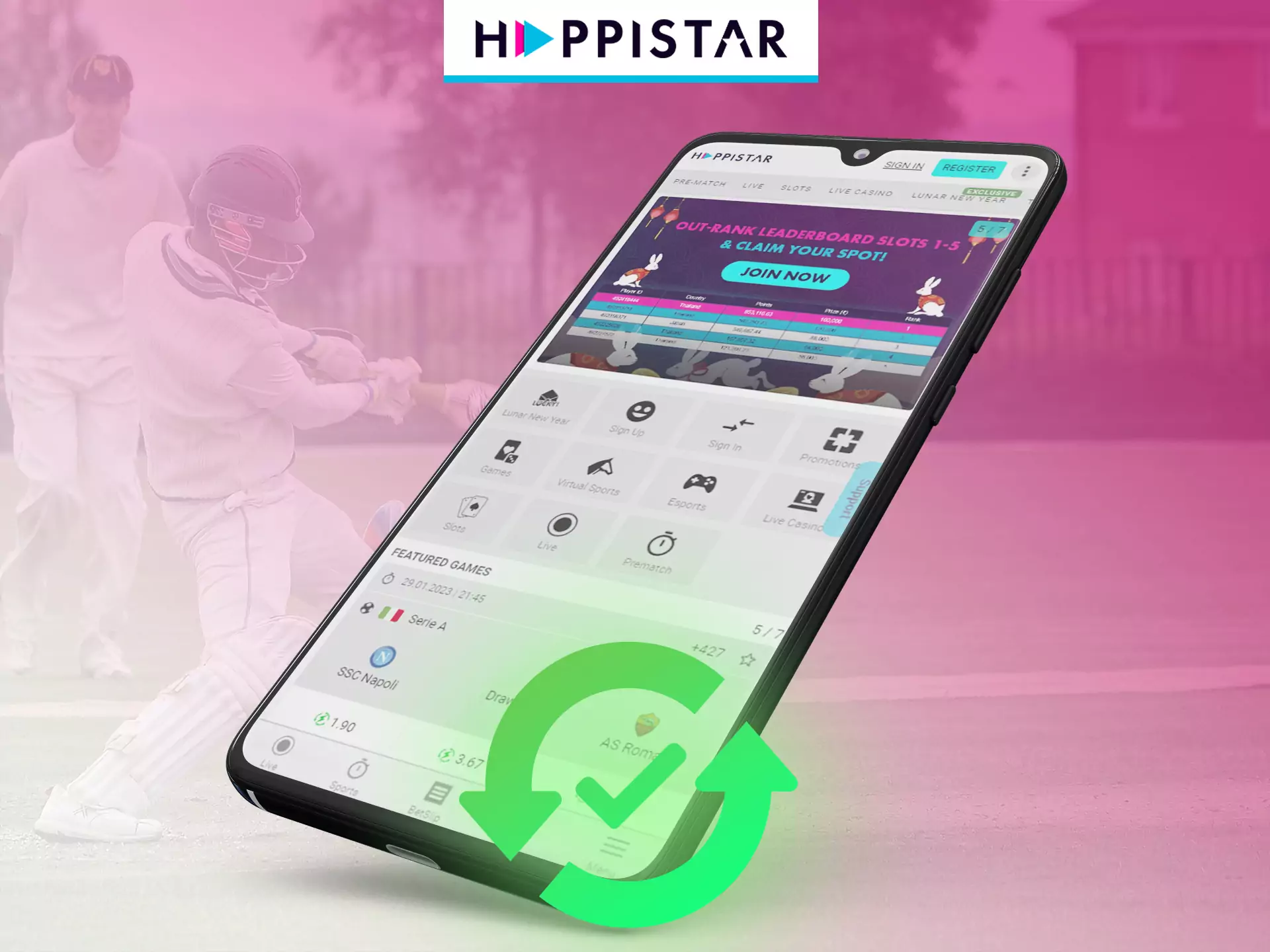 You don't need to update Happistar since there is no app available for devices.