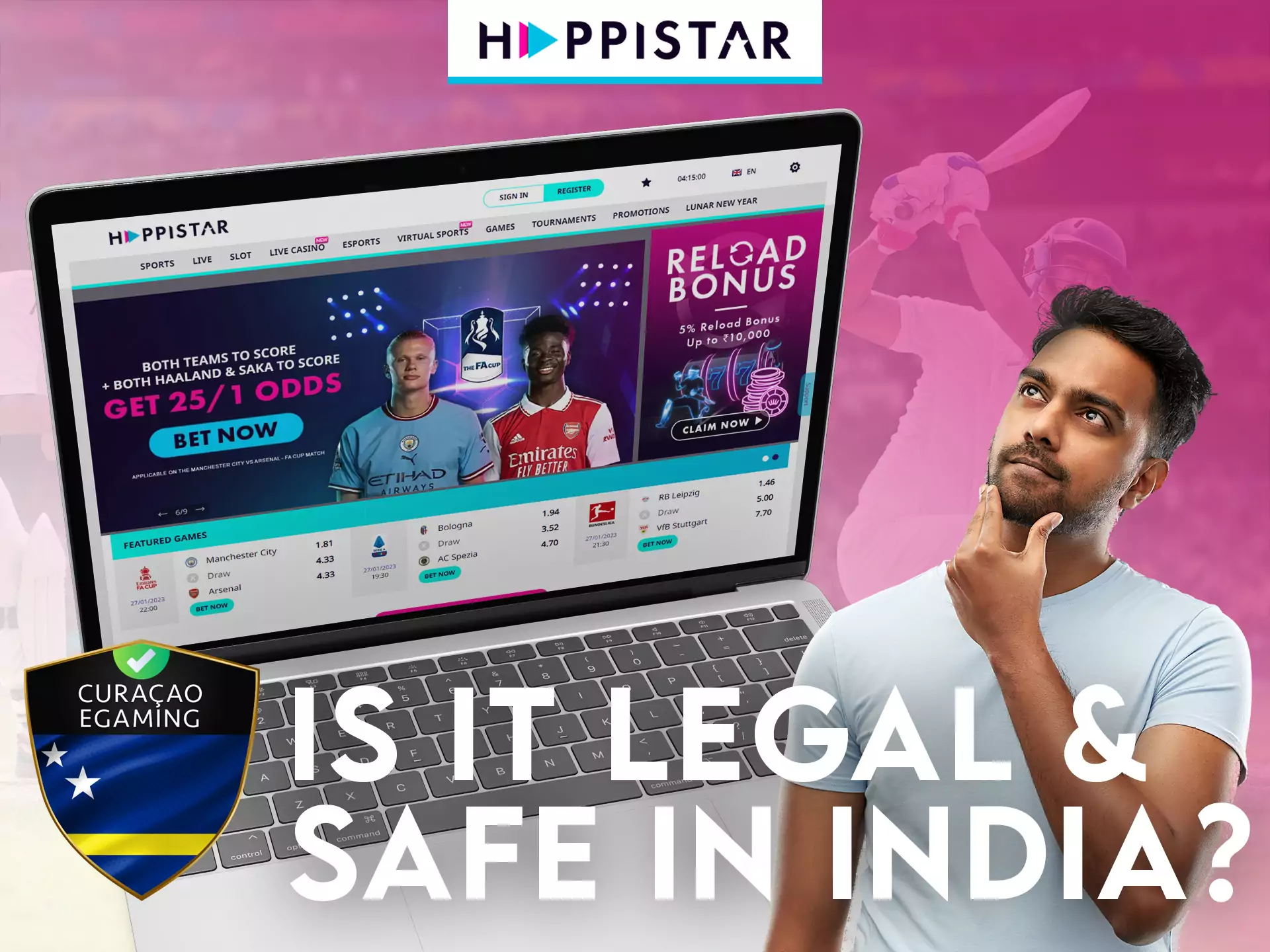 Happistar works legally online thanks to the official license.