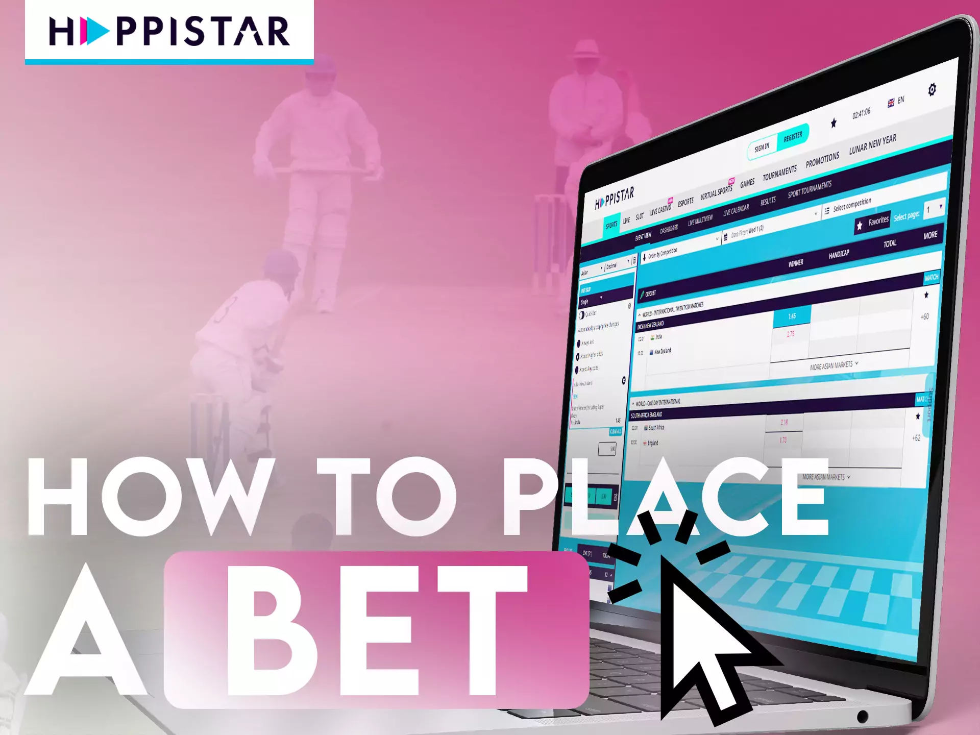 Start betting on Happistar by choosing an event.