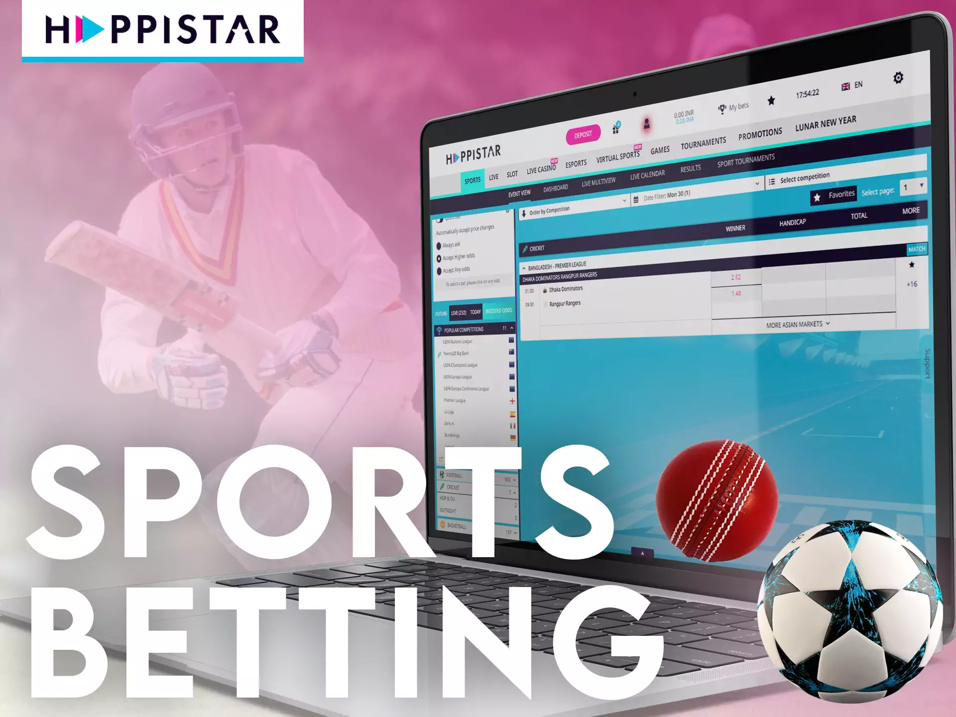 On Happistar, you find lots of sports events.