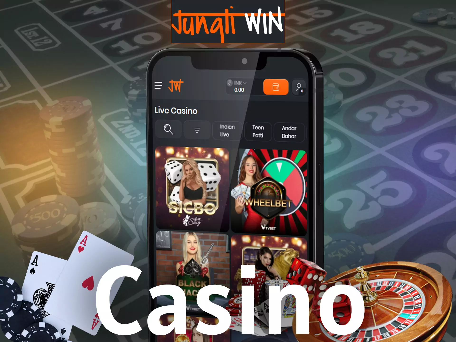 At Jungliwin you can try exciting casino entertainment.