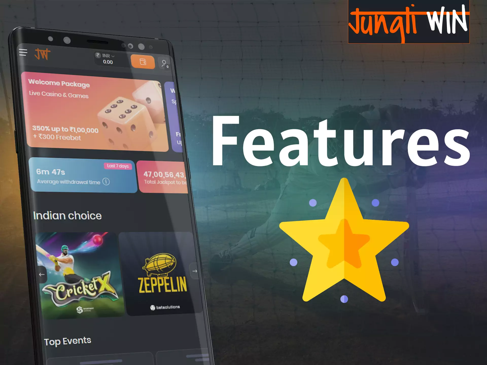 The Jungliwin app has many user-friendly features for players and an intuitive interface.