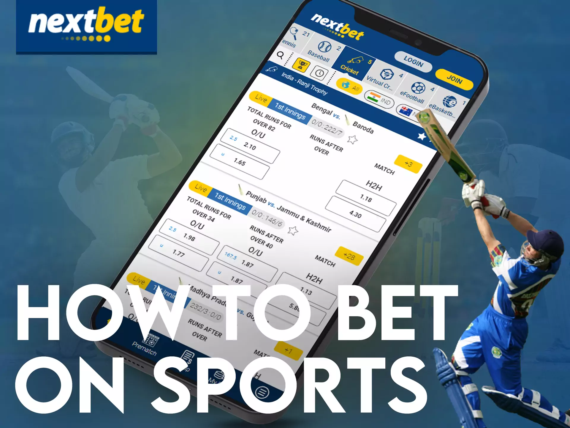 With this instruction, learn how to bet on sports in the Nextbet app.