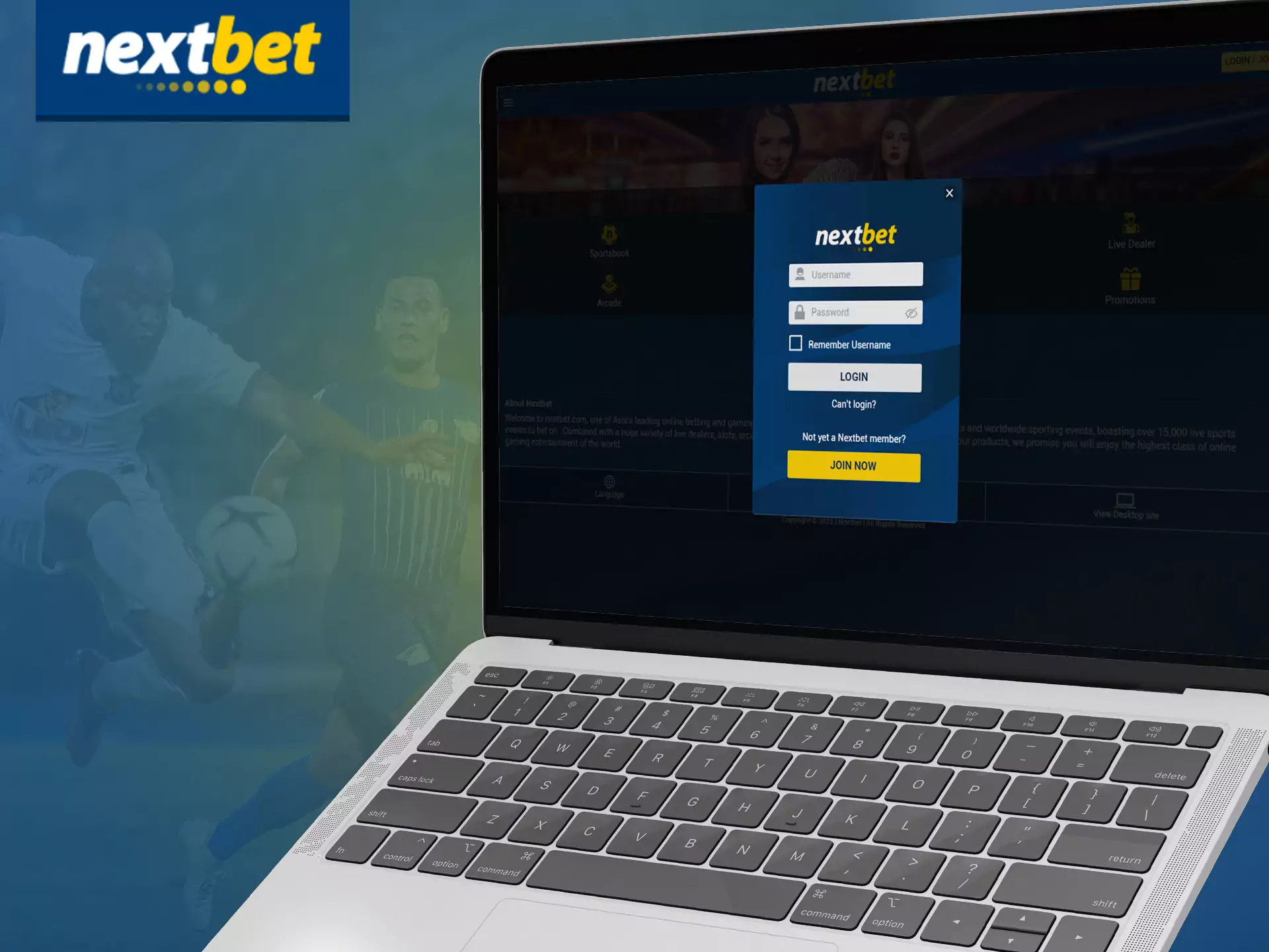 Log in to your Nextbet account to receive bonuses and use all the features.