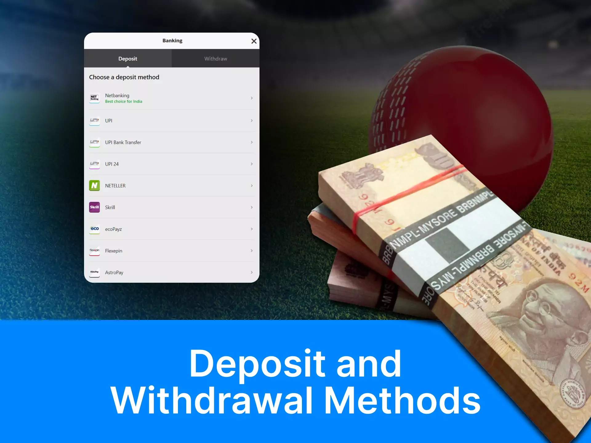 With these instructions, find out how easy it is to withdraw your winnings or deposit your account.